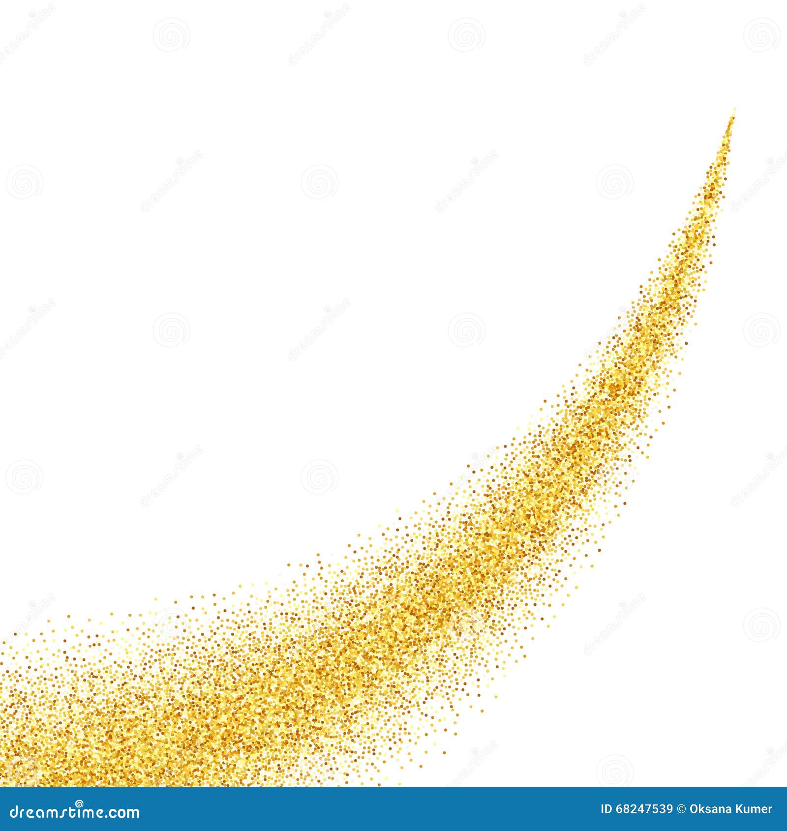 Luxury background of gold glitters. Gold dust sparkle. Gold texture for  your design. Small golden confetti. The golden glow. Vector illustration  Stock Vector