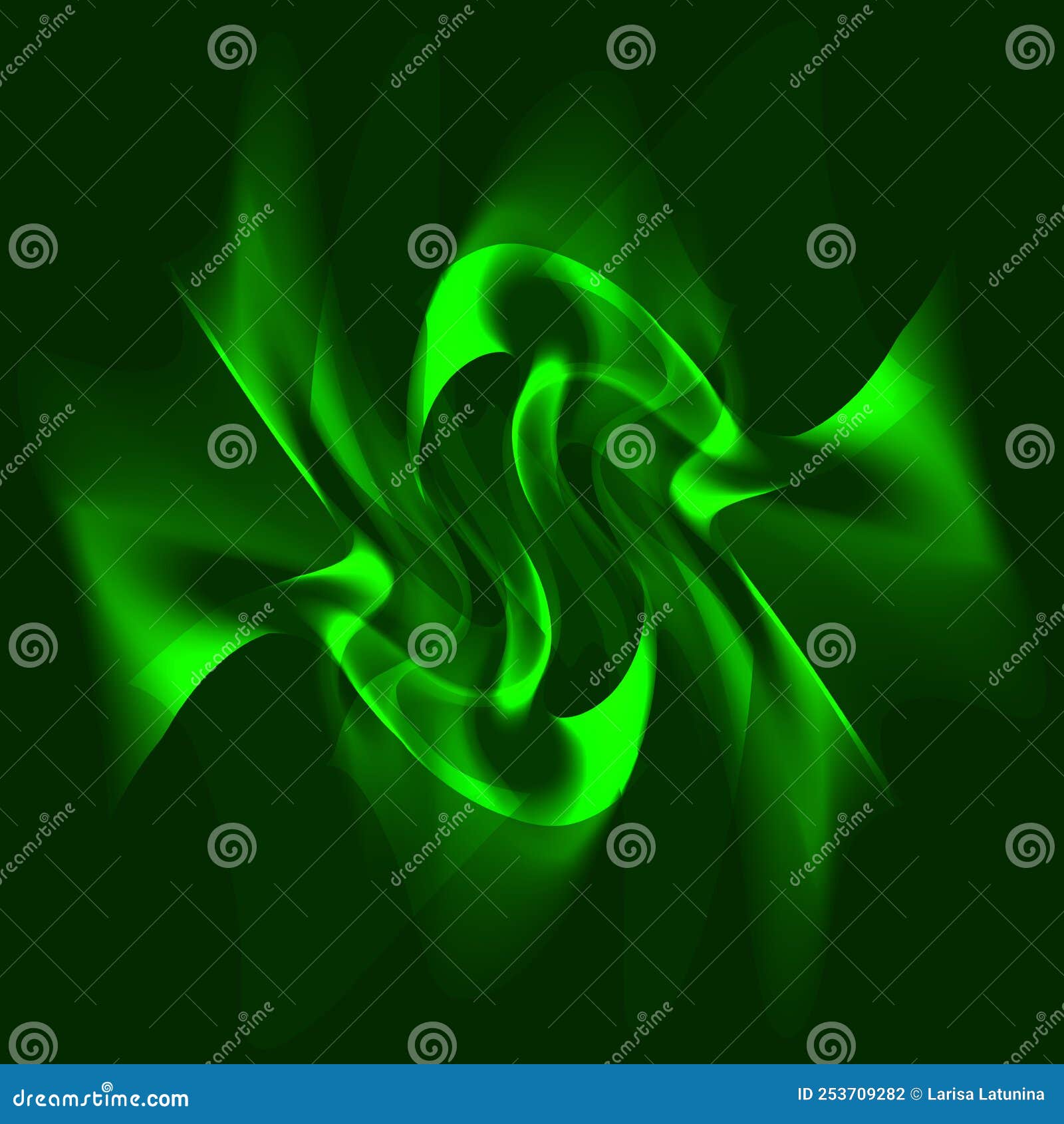 Abstract Vector Green Background with Glow Effect. Stock Vector