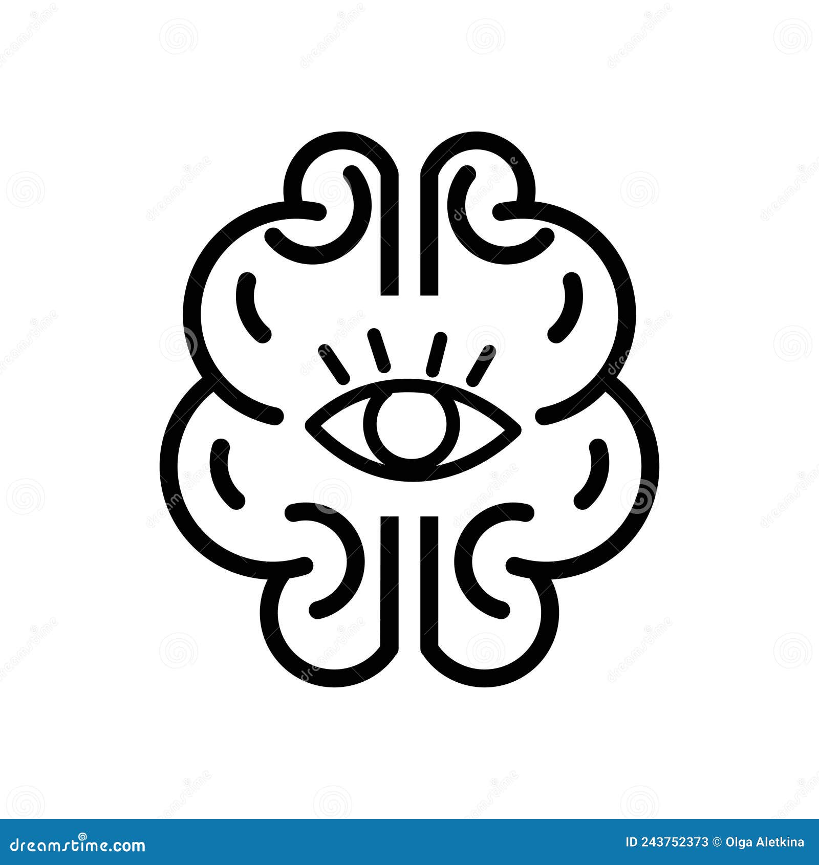 Intuition Icon, Vector Illustration. High Quality Black Style Vector Icons Stock Vector 