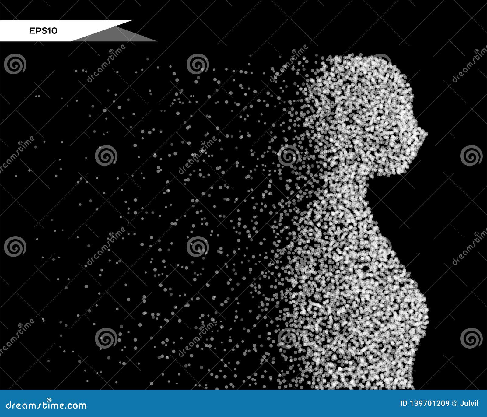 Human Bust Silhouette Avatar, Bust Shape Parallel Lines, Human Chakra