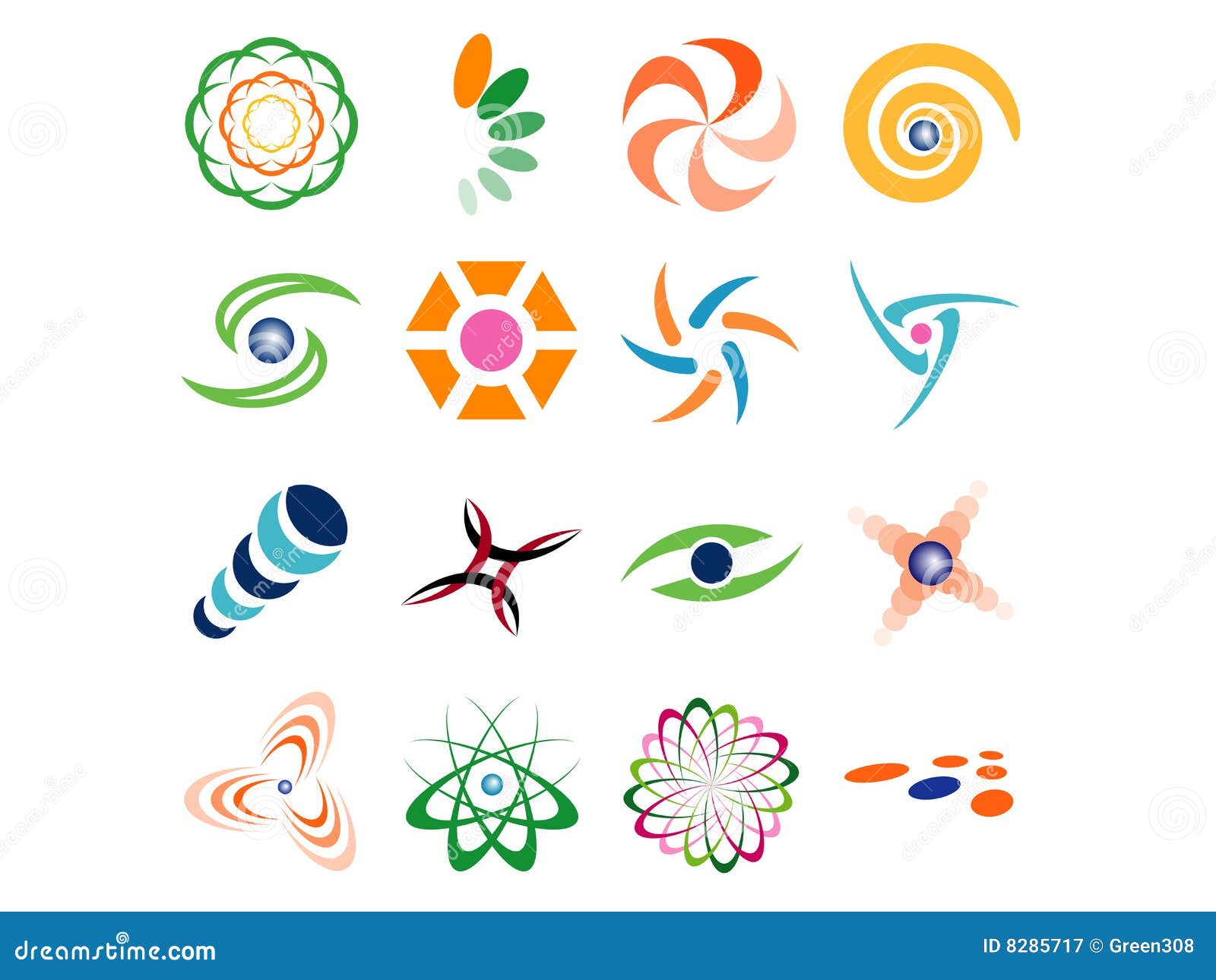 Set of Abstract Vector Logo Design Elements.