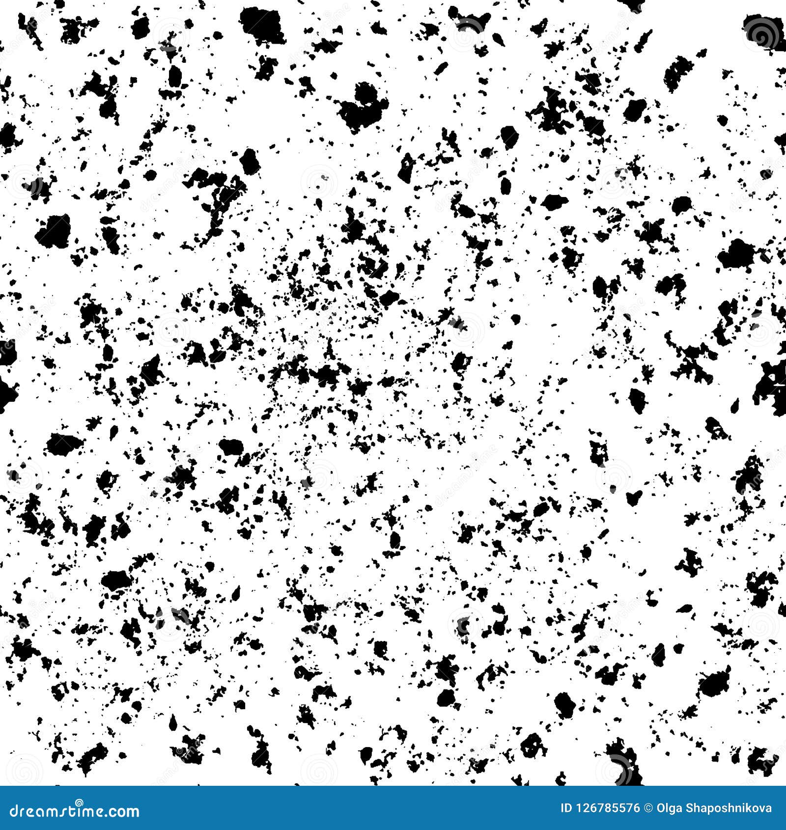 Abstract Vector Seamless Pattern Black Spots On White Background Stock