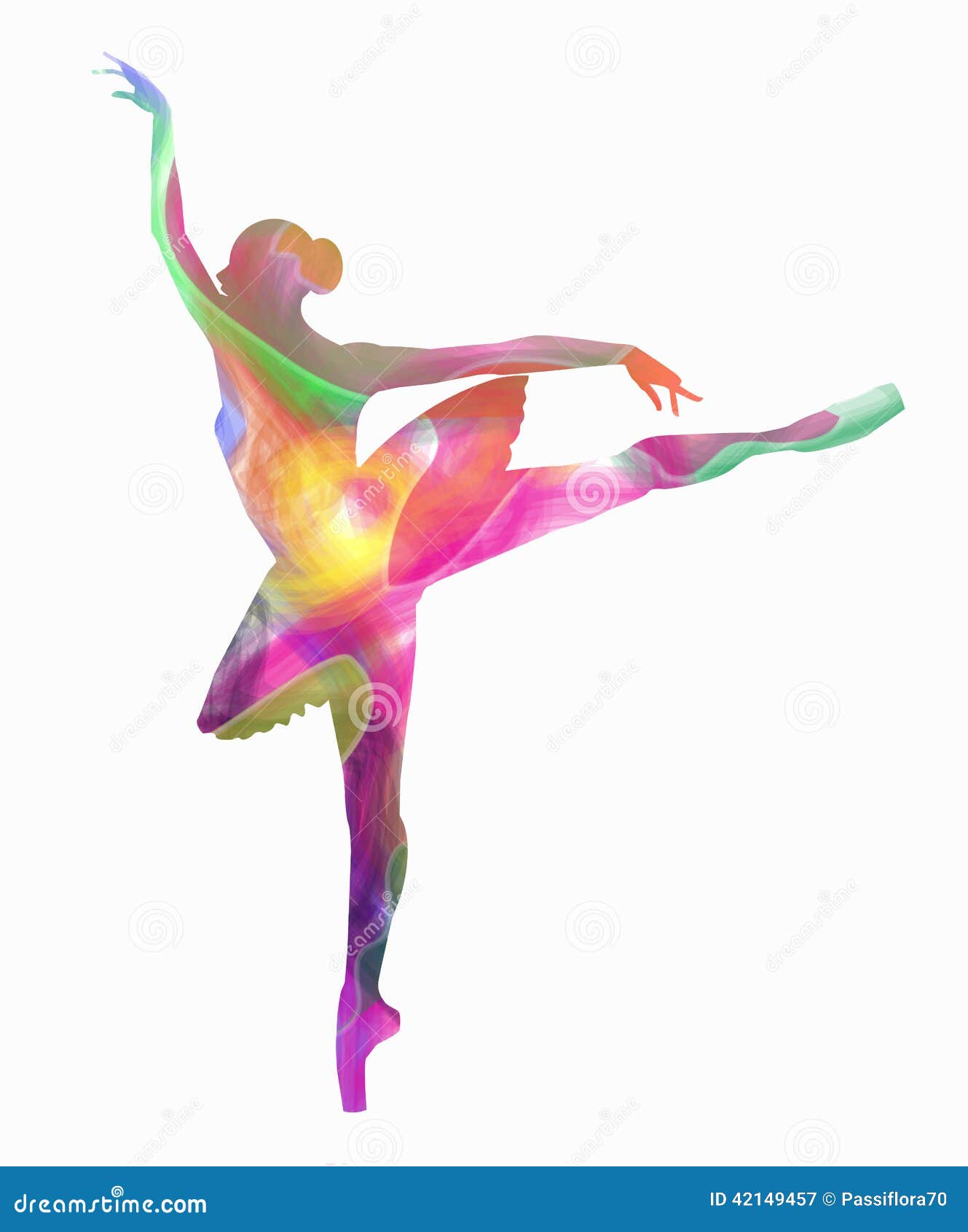 Abstract Vector Silhouette Dancing Girl Stock Vector Image 42149457
