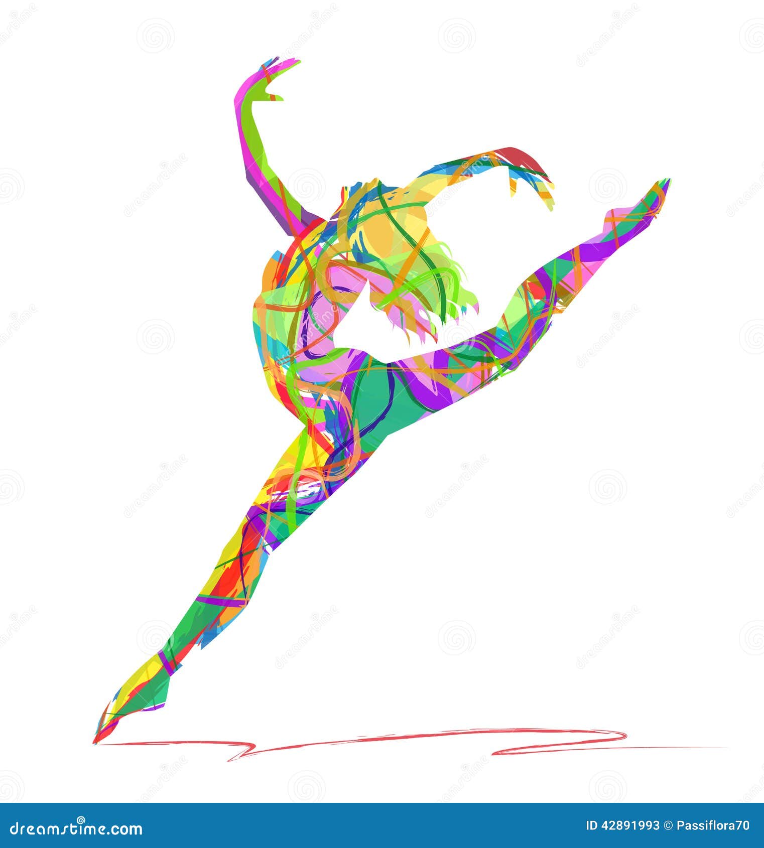 Abstract Vector Silhouette Dancing Girl Stock Vector Illustration of