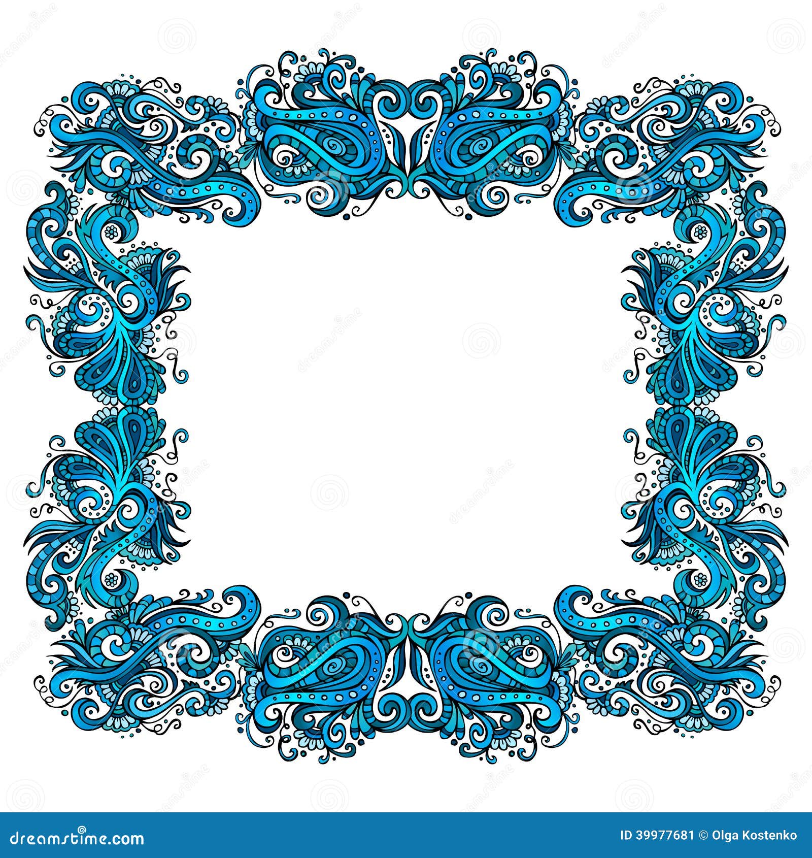 Download Abstract Vector Simple Floral Border Stock Vector ...