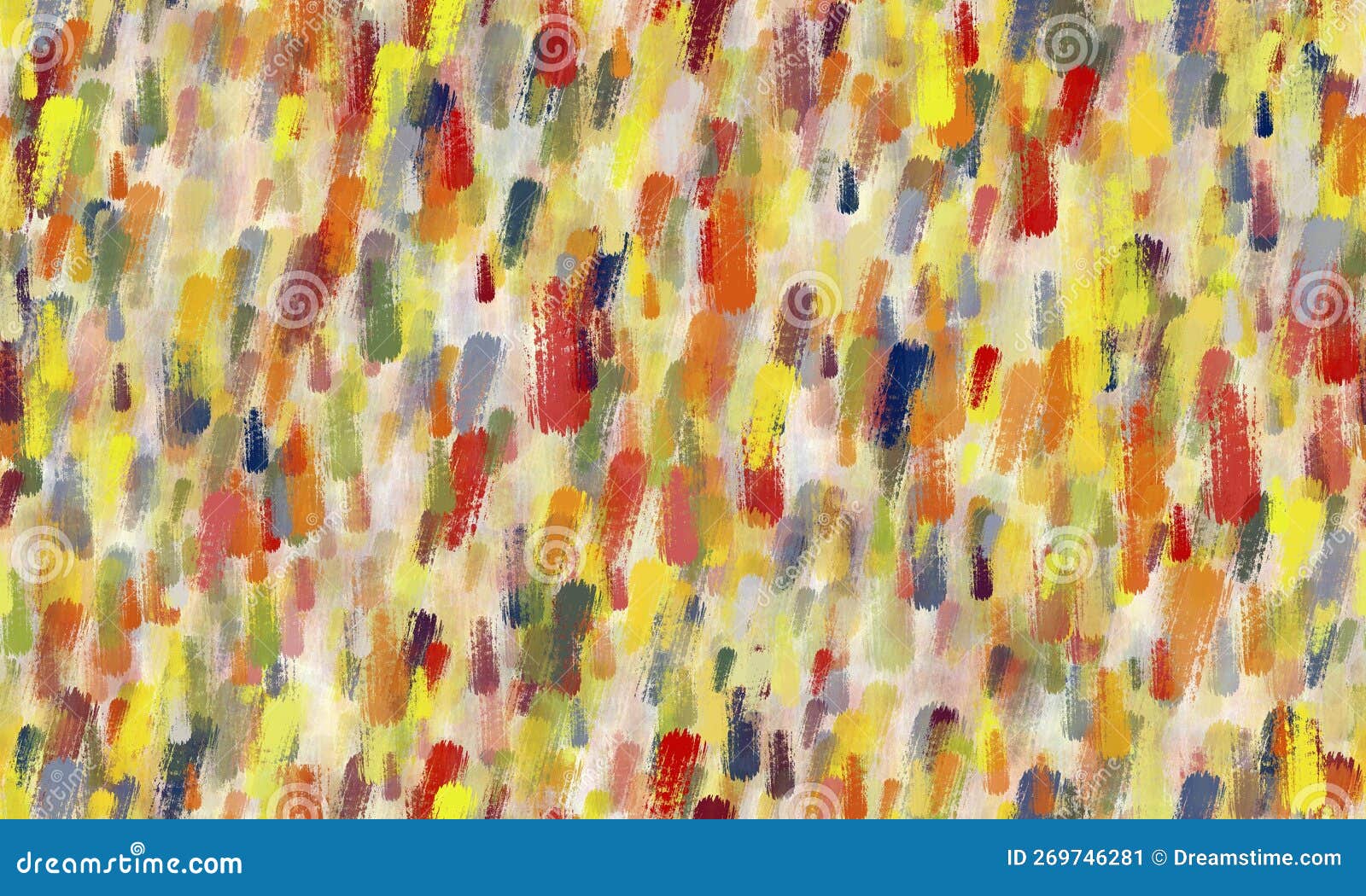 Abstract Vertical Multicolored Brush Strokes. Acrylic Painting Stock