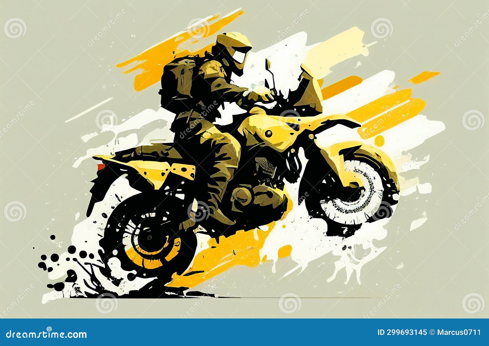 a colorful, abstract, graphic style of a motorcycle