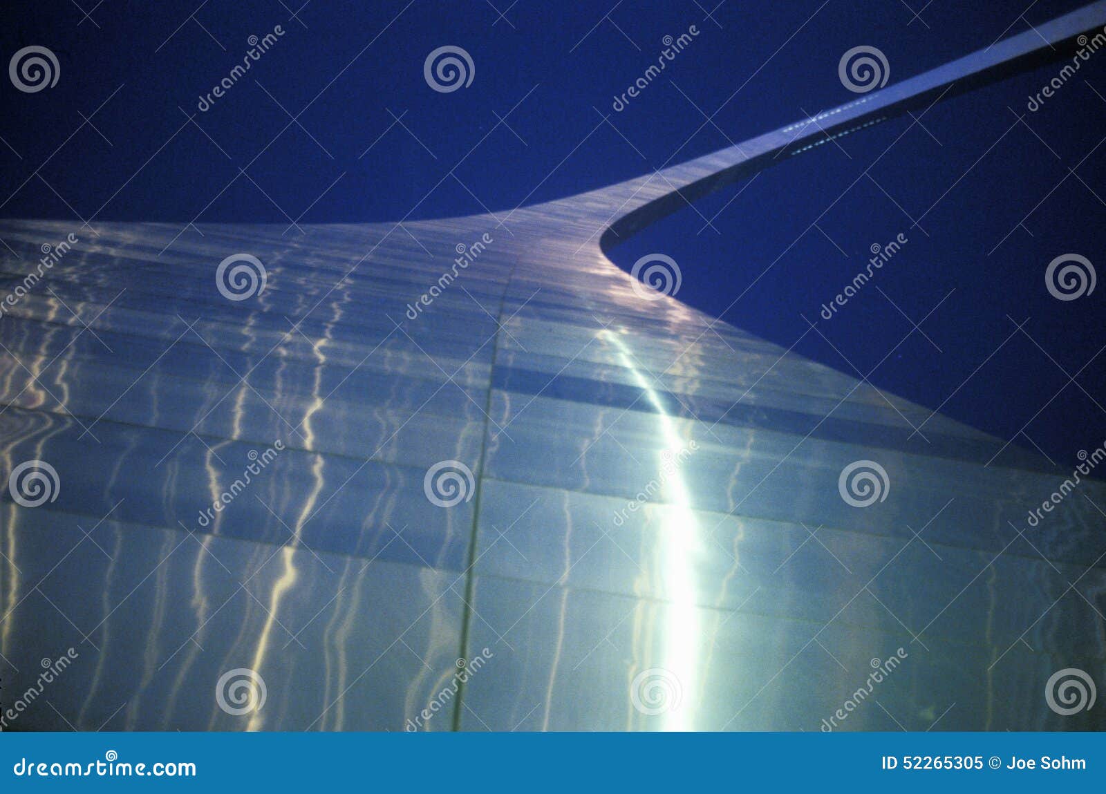 abstract view of st. louis arch from below, mo