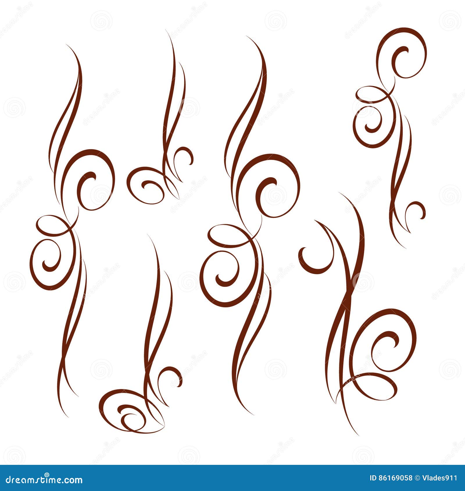 Abstract Tattoo. Brown .Vector Illustration. Stock Vector