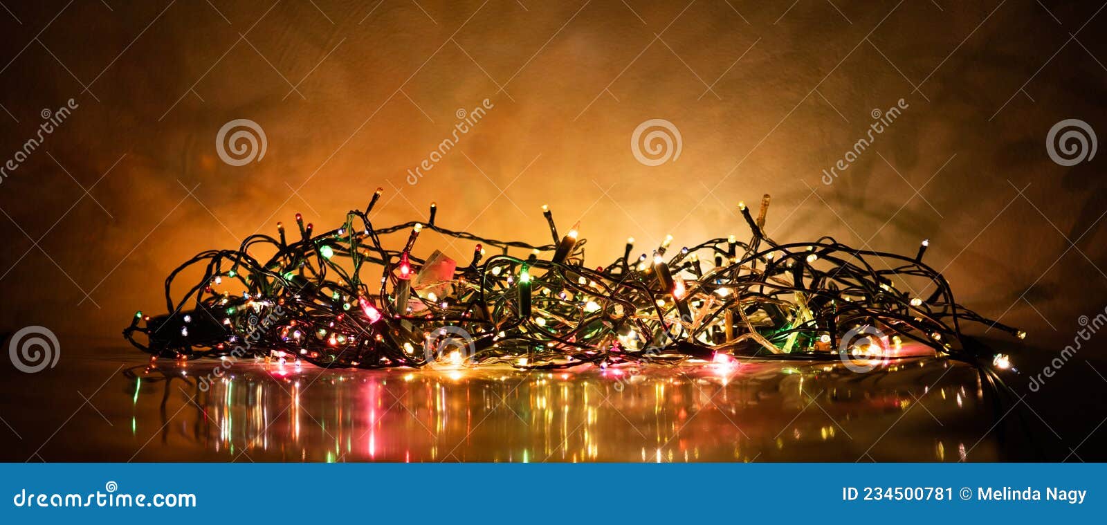 Abstract Vintage Christmas Lights Background Stock Image Image of