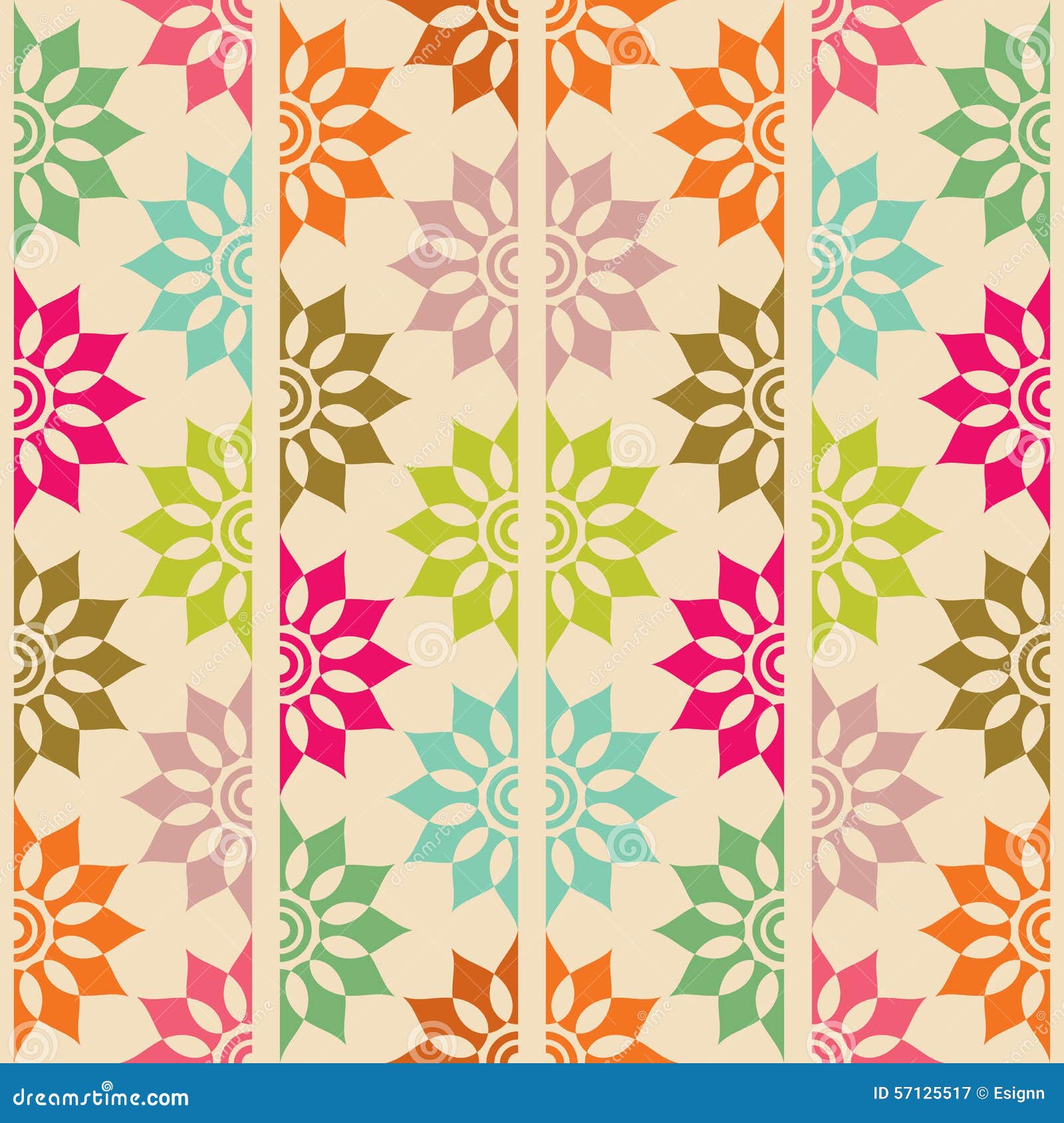 Abstract Vintage Geometric Wallpaper Pattern Seamless Background Stock