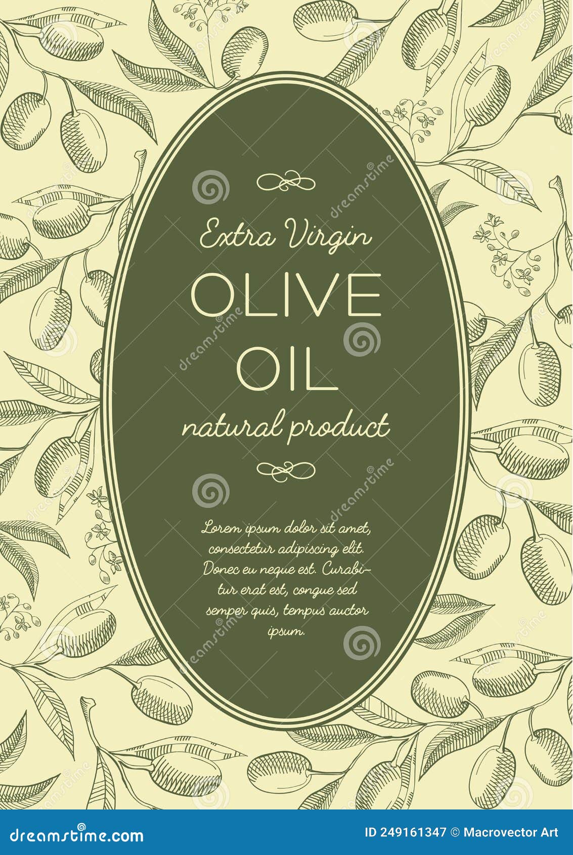 Abstract Vintage Green Poster Stock Vector Illustration of frame