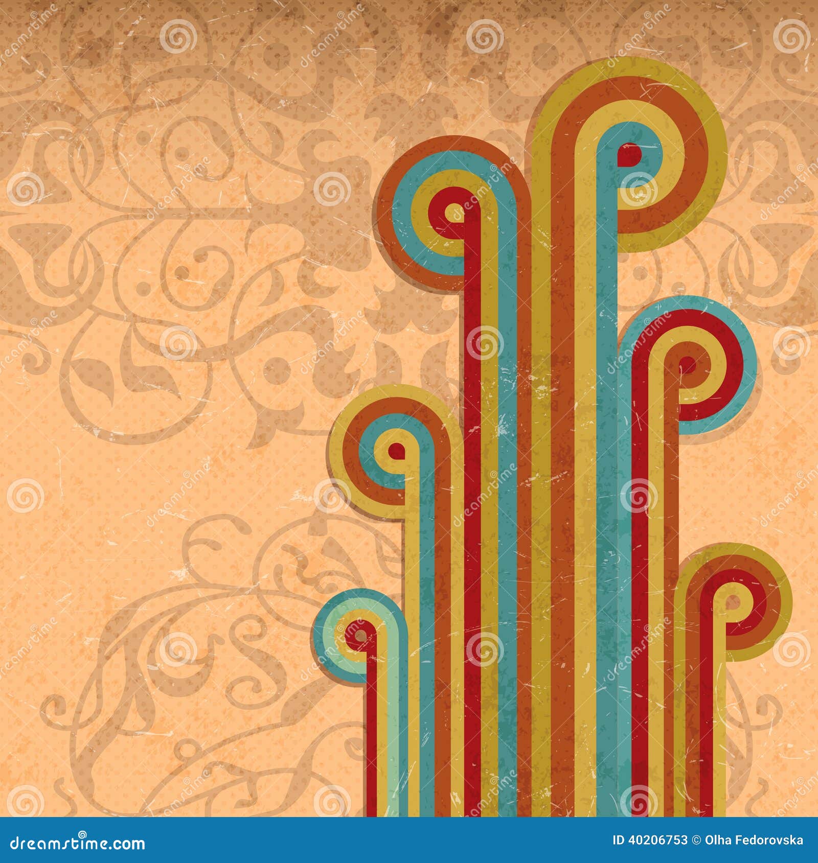 Download Abstract Vintage Rainbow Background Stock Vector ...