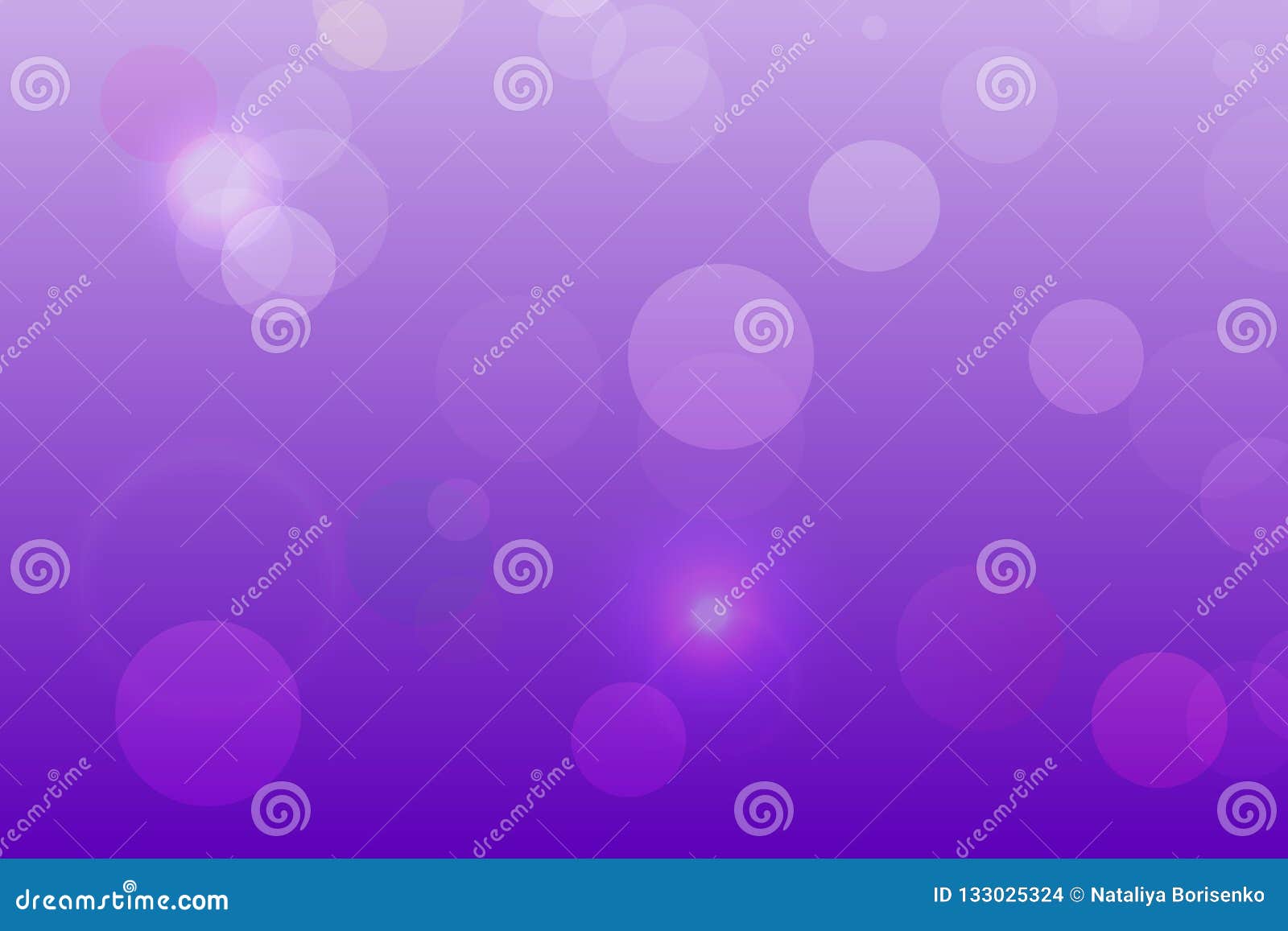 Abstract Violet, Purple and White Background with Bokeh Effects Stock