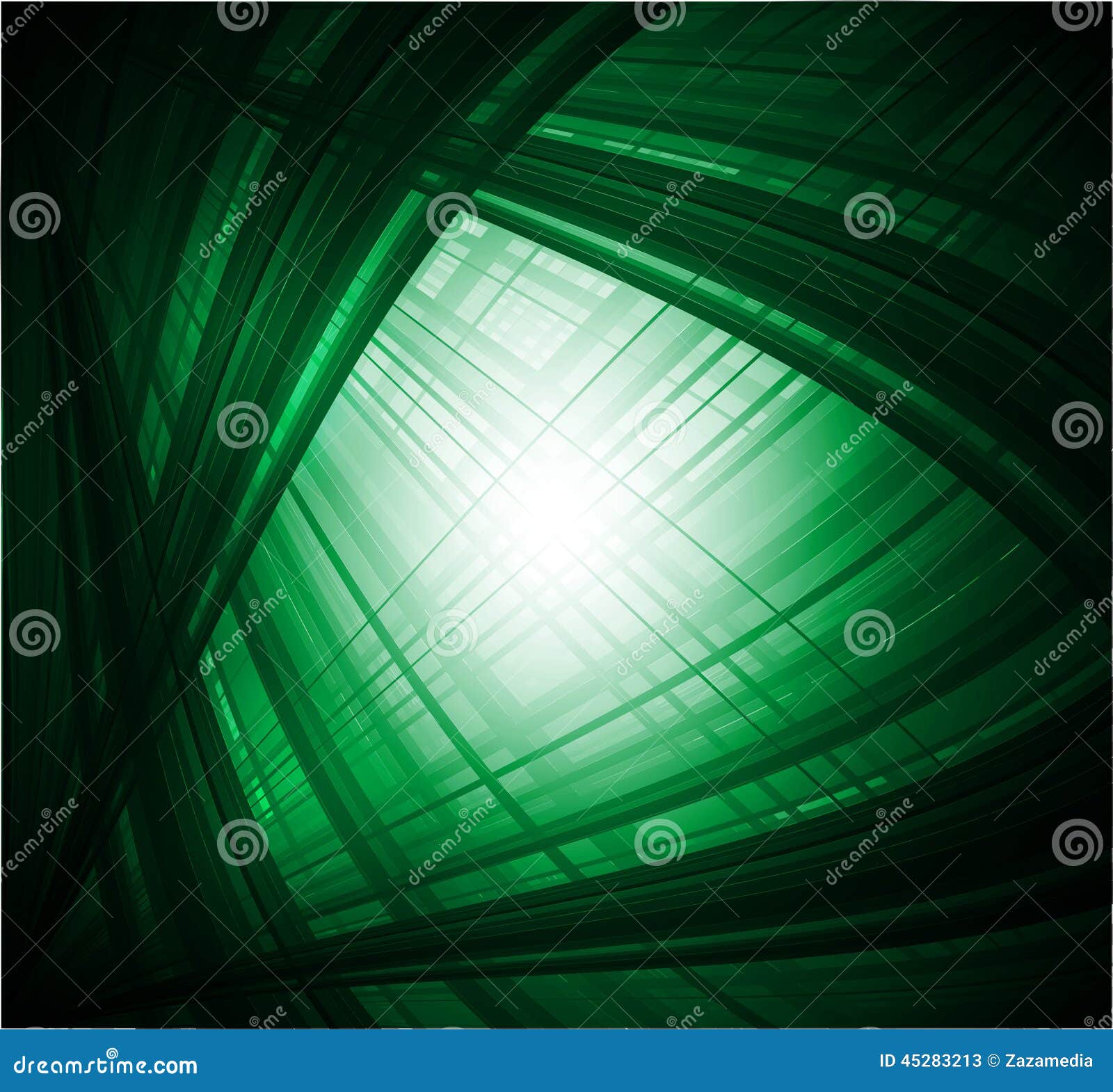 abstract virtual with black green background