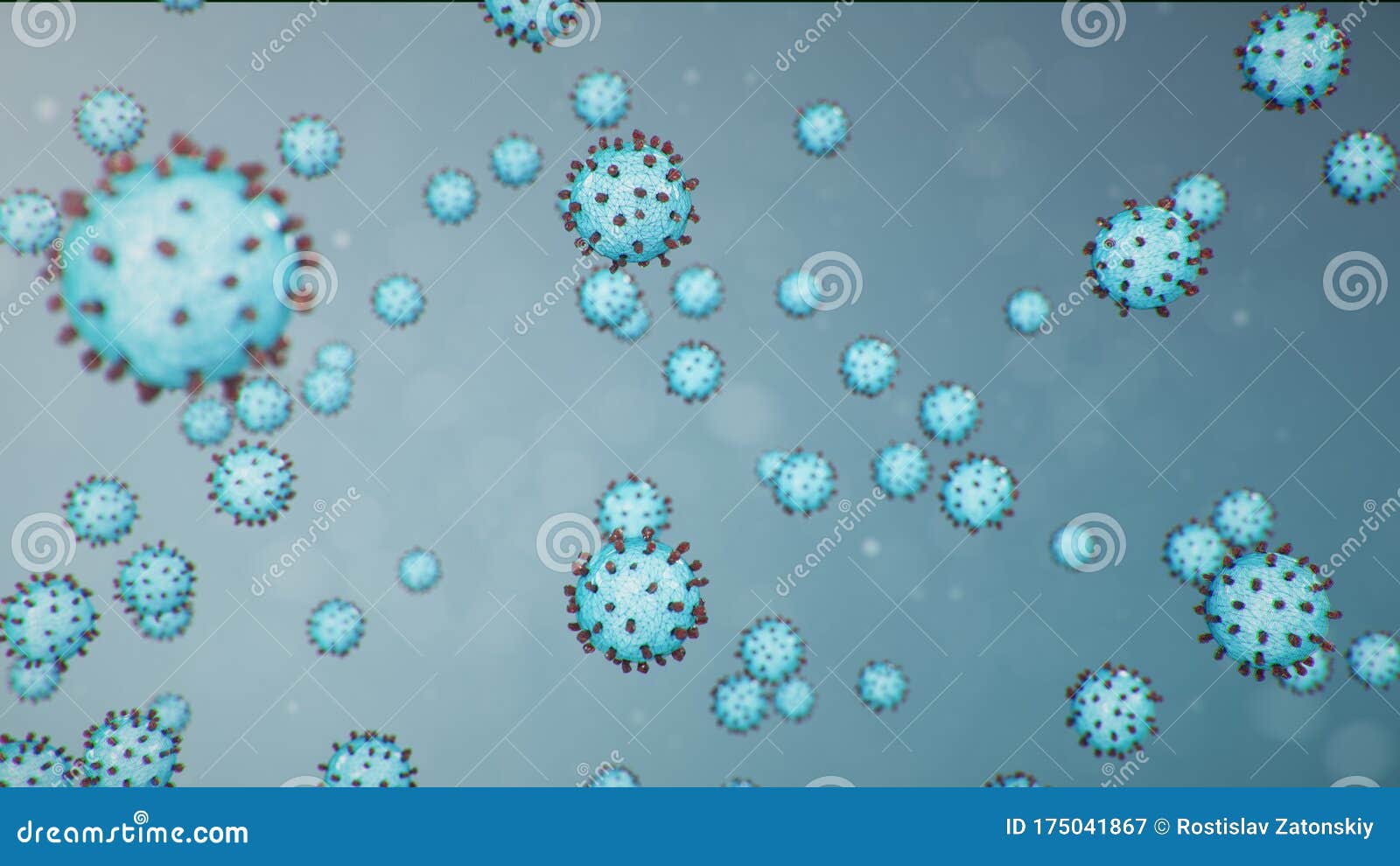 abstract virus background, flu virus or covid-19. the virus infects cells. covid-19 under the microscope, pathogen