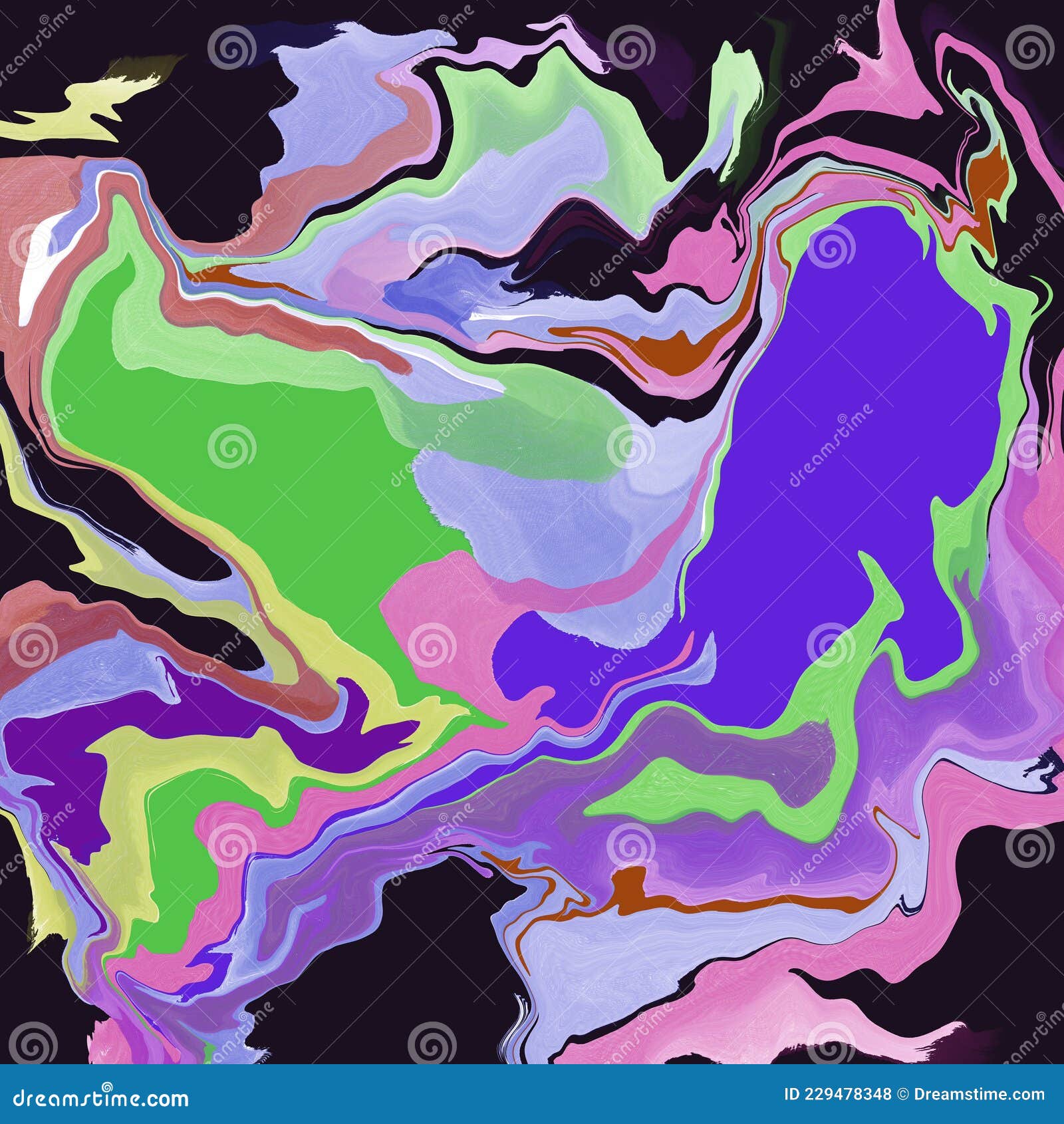 Abstract Wall Art Motion of Color Stock Illustration Illustration of