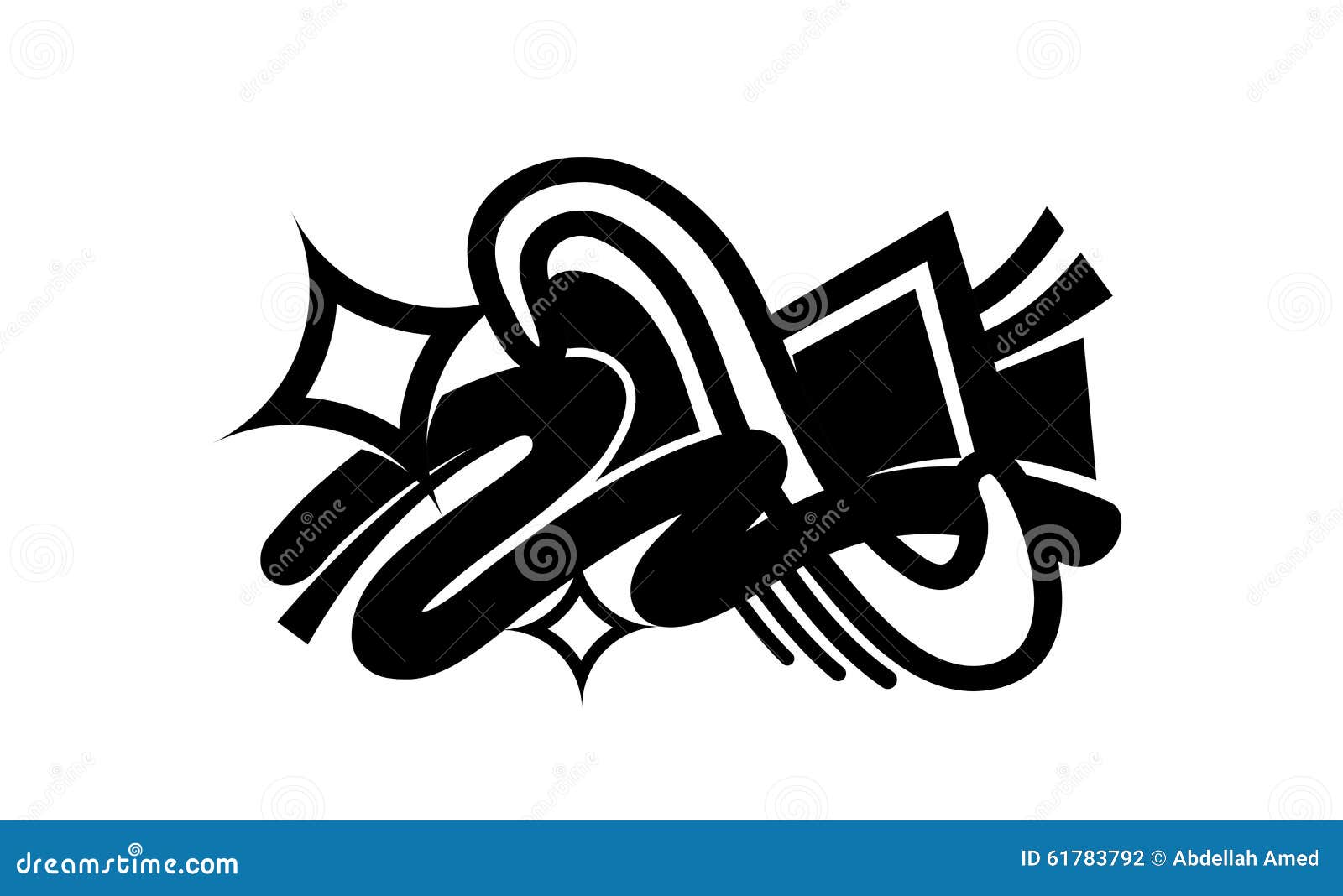 Abstract wall art sticker stock vector. Illustration of wall 61783792