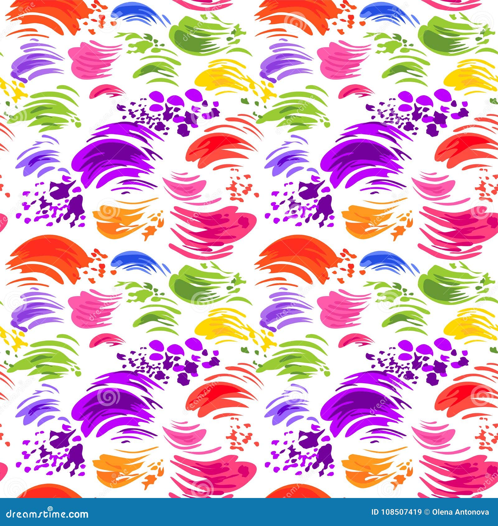 Abstract Wallpaper with Colorful Brush Strokes Stock Vector