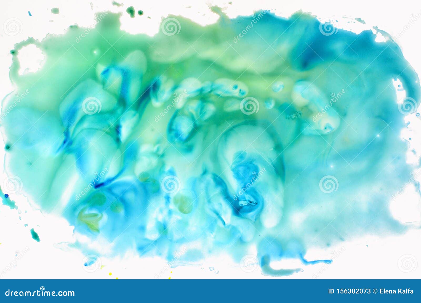 Abstract Watercolor Background in Blue-green, Aqua. for the Design of ...