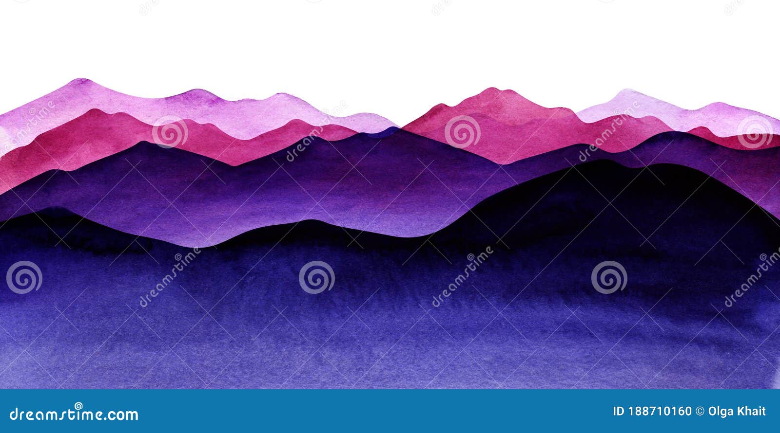 abstract watercolor background on textured paper. hand drawn colorful layers of delicate lilac, pink, blue and indigo