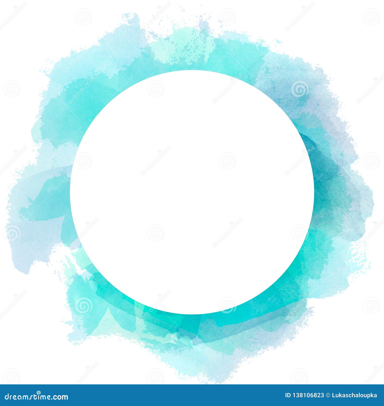 Abstract Watercolor Circle Background in Blue and Green Color. Brush Stroke  Illustration with Circle White Copy Space Stock Illustration - Illustration  of blot, design: 138106823