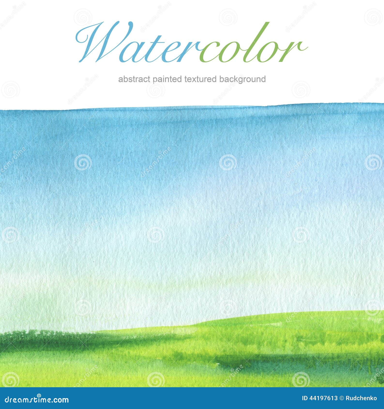 abstract watercolor hand painted landscape background.