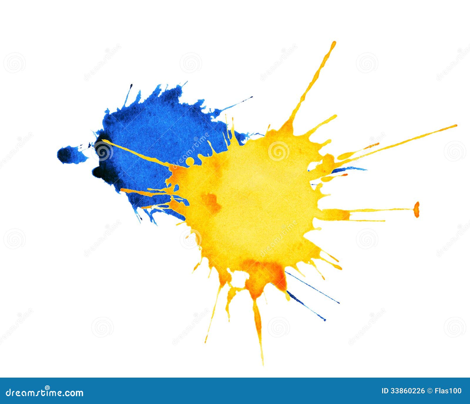 Abstract Watercolor, Ink Splashes Stock Illustration - Illustration of  painted, splash: 33860226