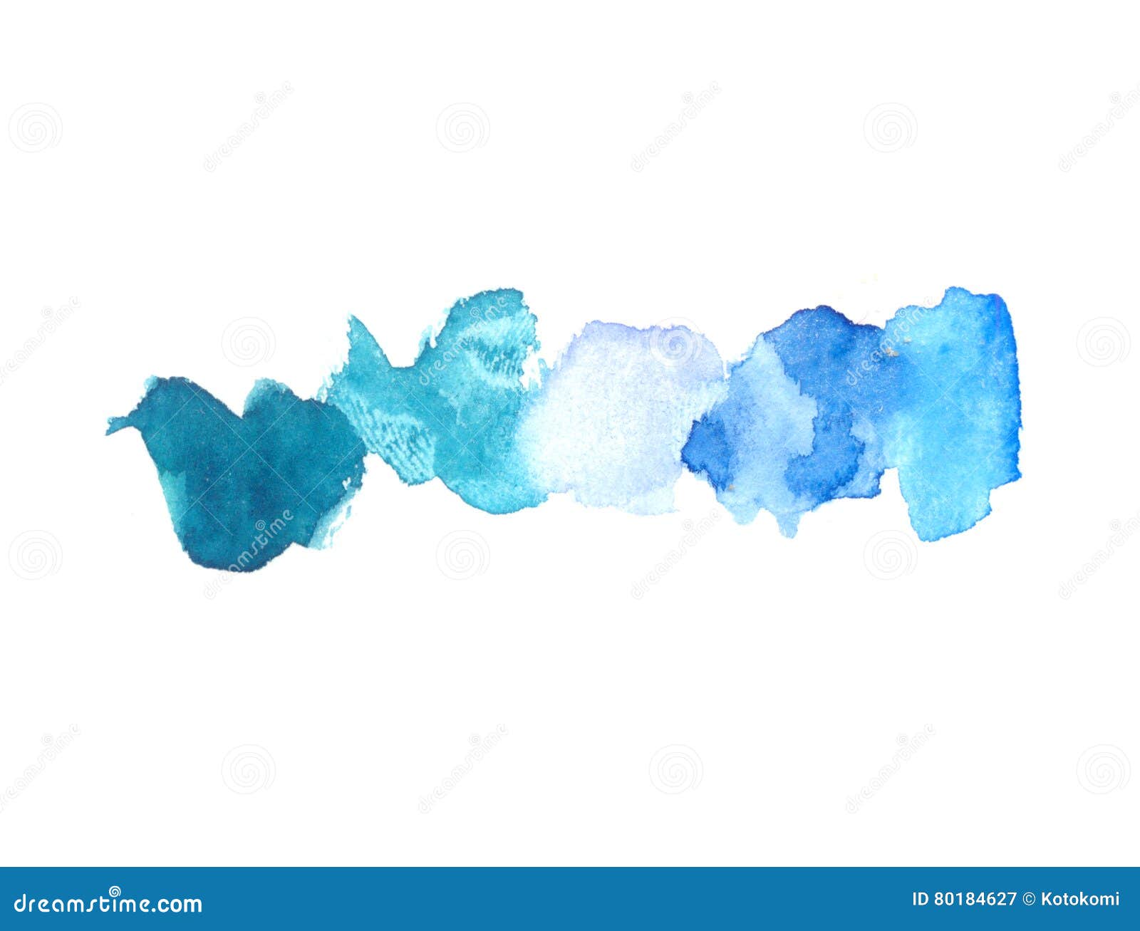 abstract watercolor texture with painted stains and strokes. delicate artistic background. mix of blue colors.