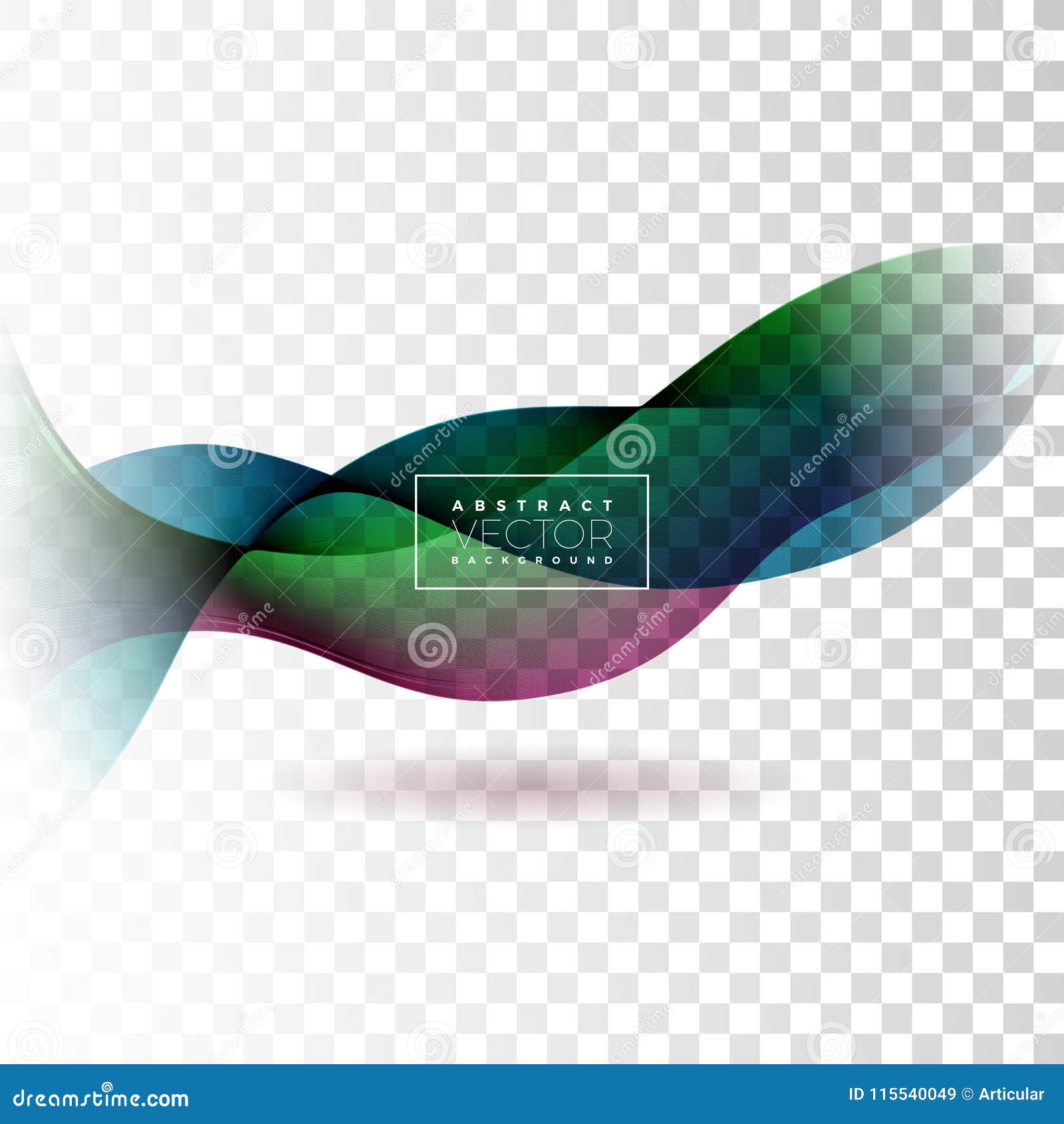 Abstract Wave Design On Transparent Background. Vector Illustration
