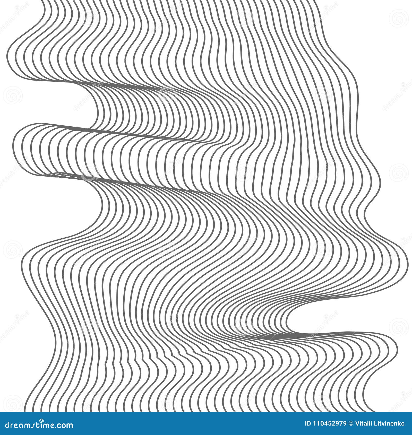 Abstract wavy line art background Royalty Free Vector Image
