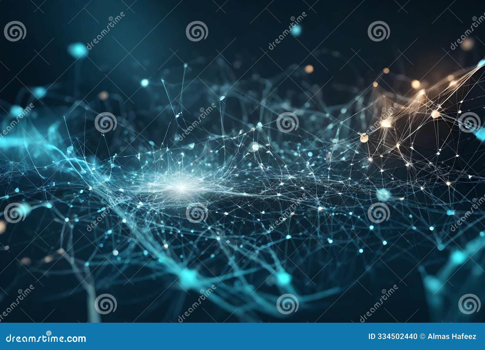 abstract wave with moving dots and lines representing digital transformation in the next-generation