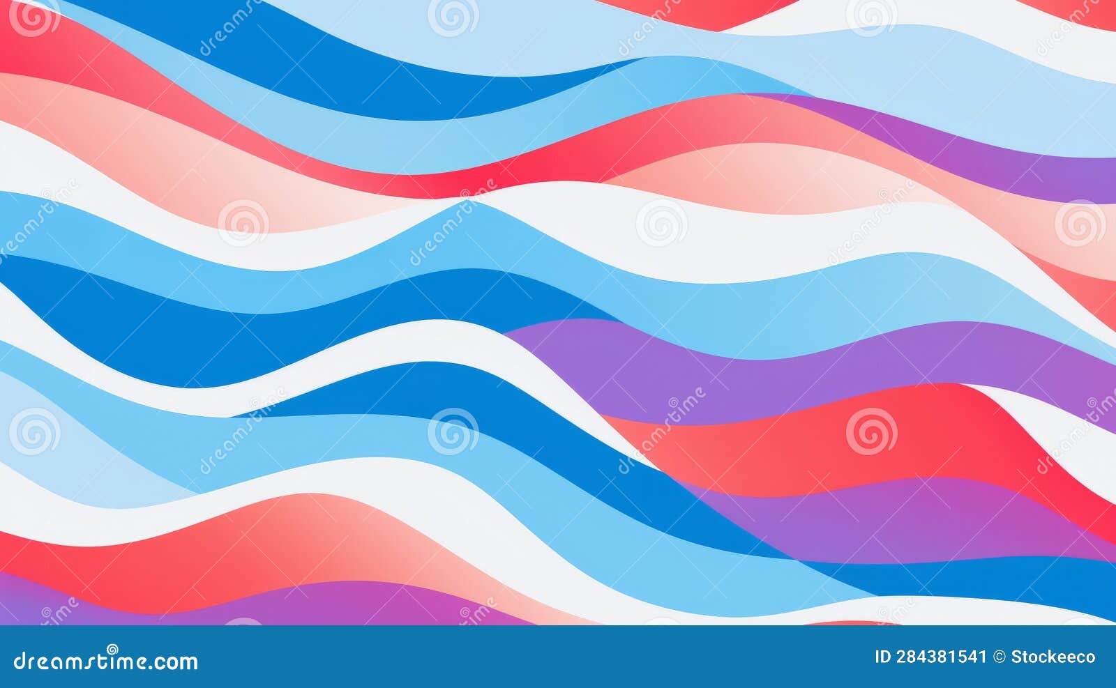 Abstract Wavy Background in Superflat Style: Brandon Mably Inspired