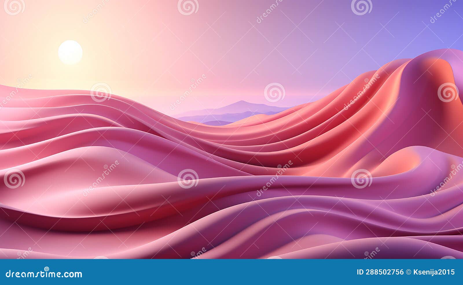 Abstract Wavy Cloth in Lavender Colors. Bright Stylish Contemporary ...