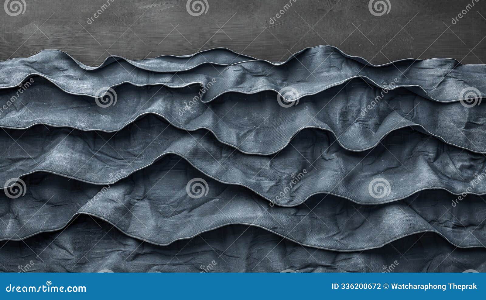 abstract wavy layers of fabric texture in monochromatic tones