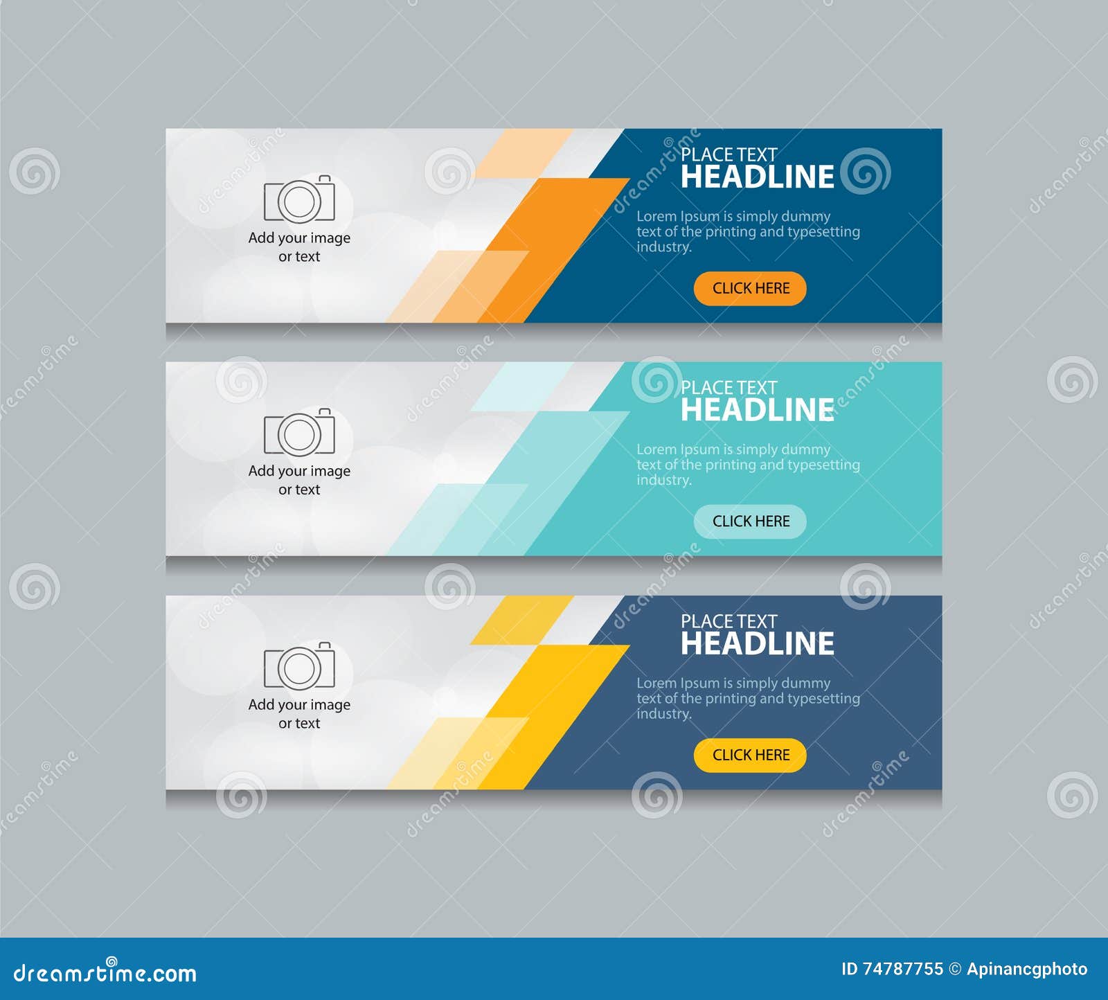 abstract web banner  template background set