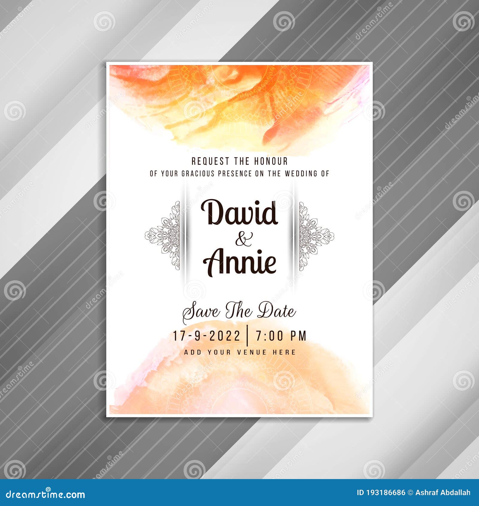 Abstract Wedding Invitation Stylish Card Design Stock Vector Illustration of elegant, vector