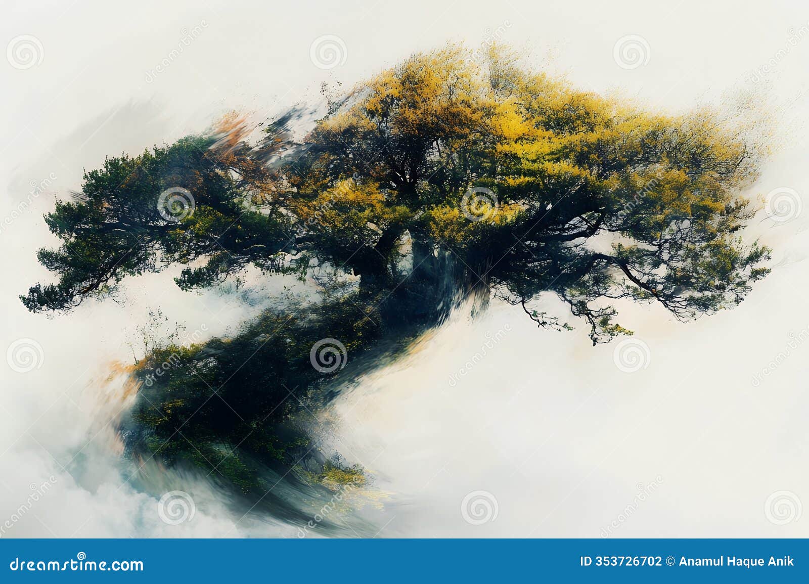 abstract whimsical tree autumn colors nature photography swirling branches artistic impression