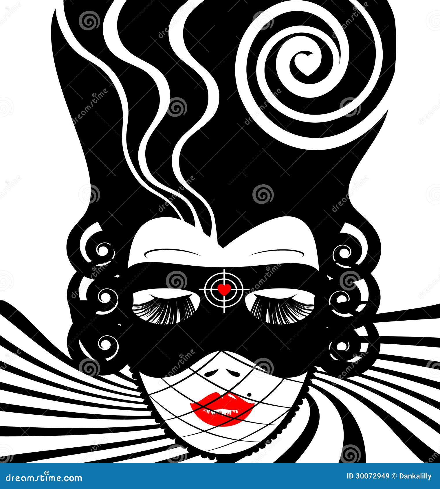 Image of an Dame in Masktarget Stock Vector Illustration of eyelash