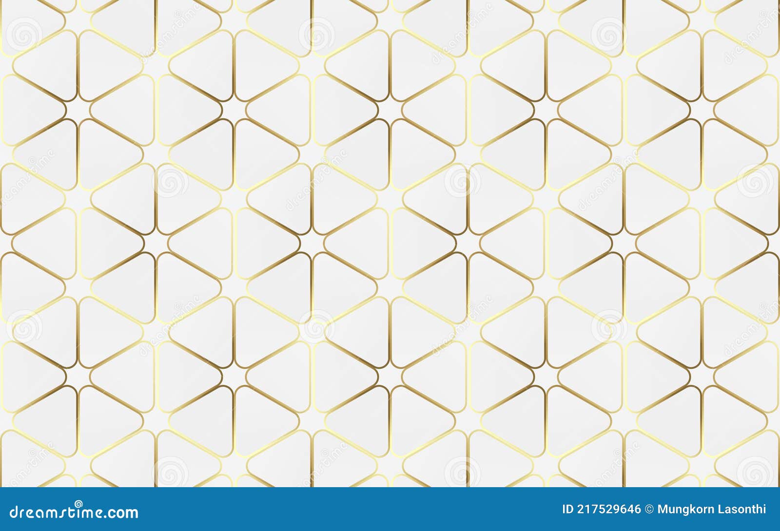 Abstract White and Gold Luxury Geometric Pattern Background. 3d Vector