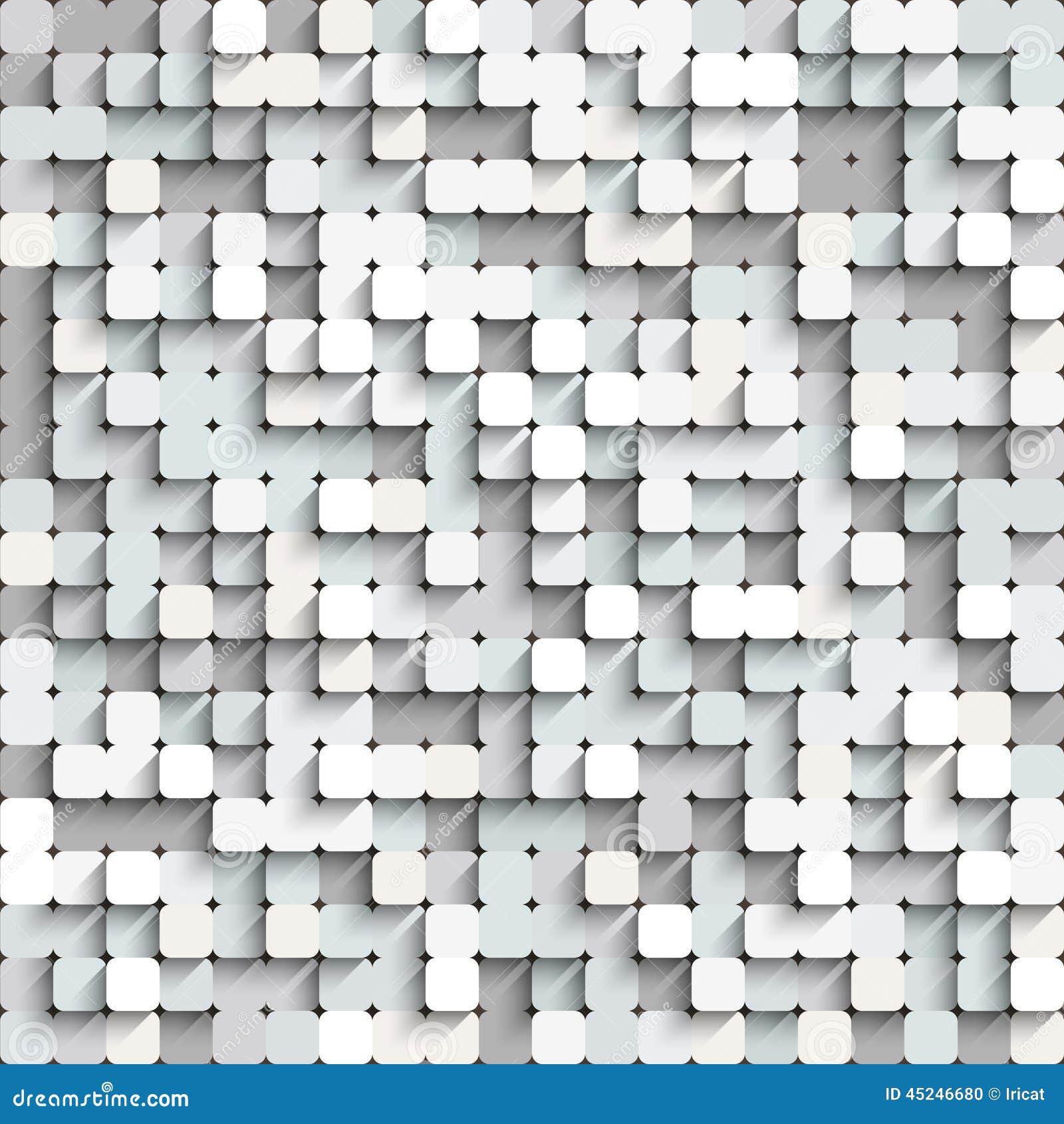 Abstract White And Gray Background With Mosaic. Stock Vector Illustration of digital, mesh