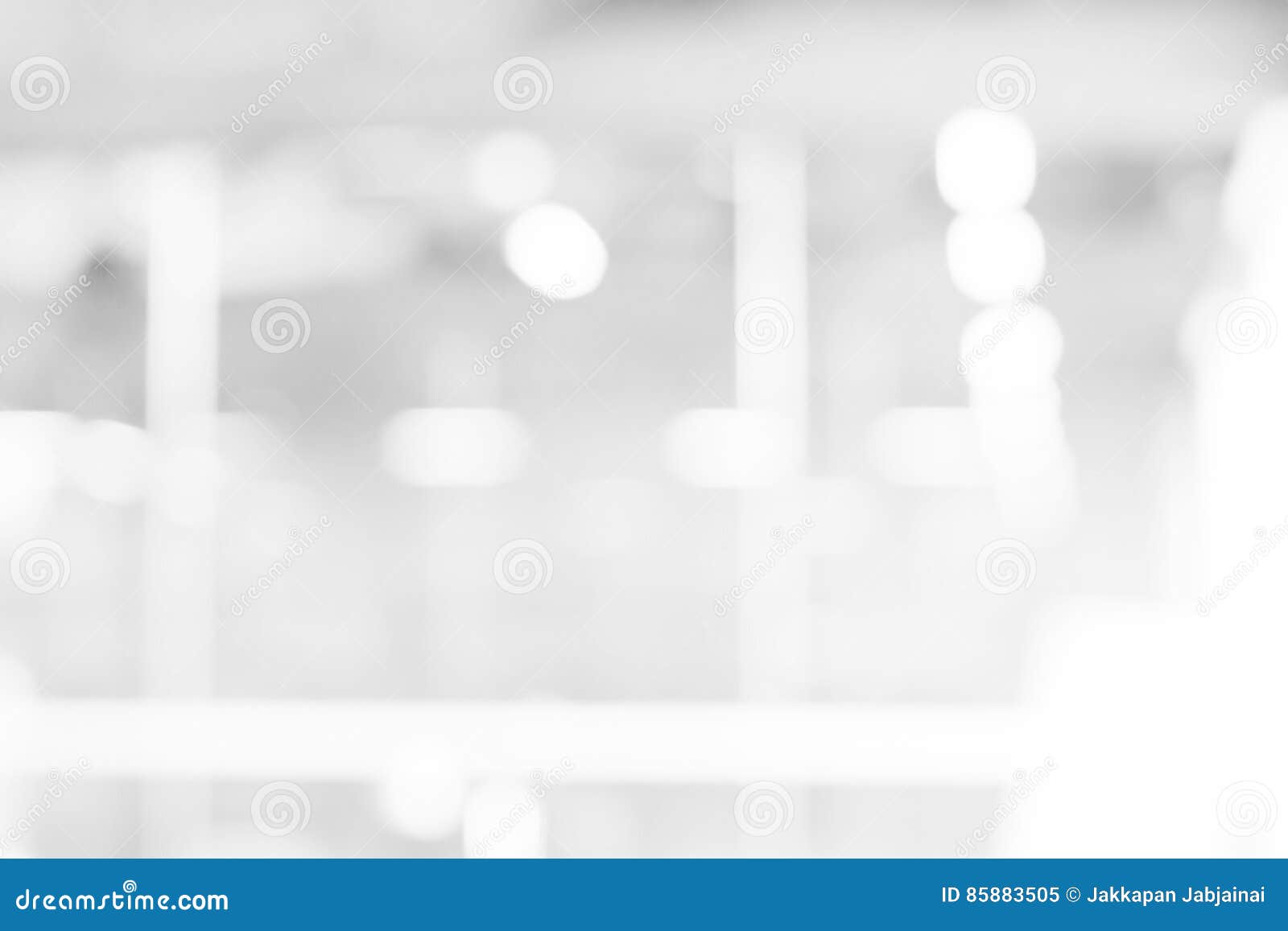 abstract white and gray bokeh lights background