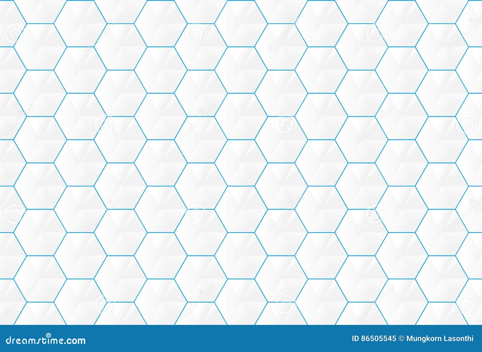 abstract white hexagons and blue lines seamless backgroud