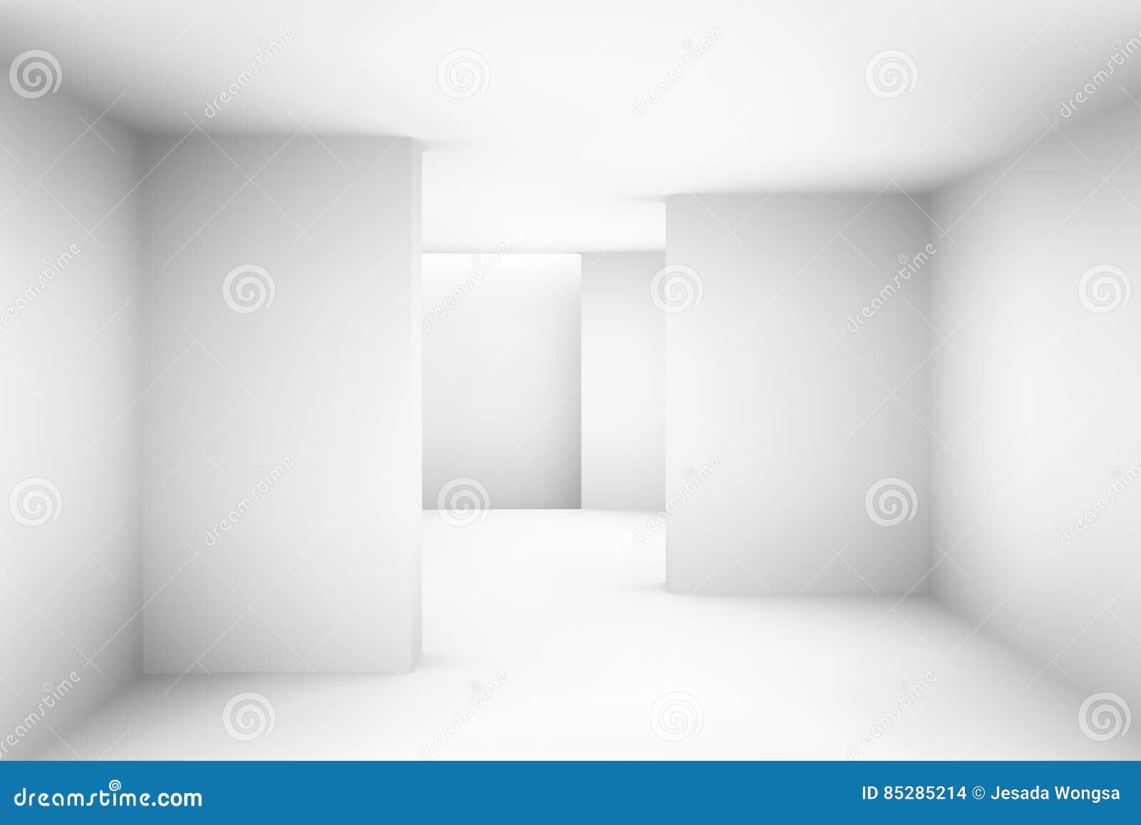 Abstract White Simple Empty Room Highlights Future