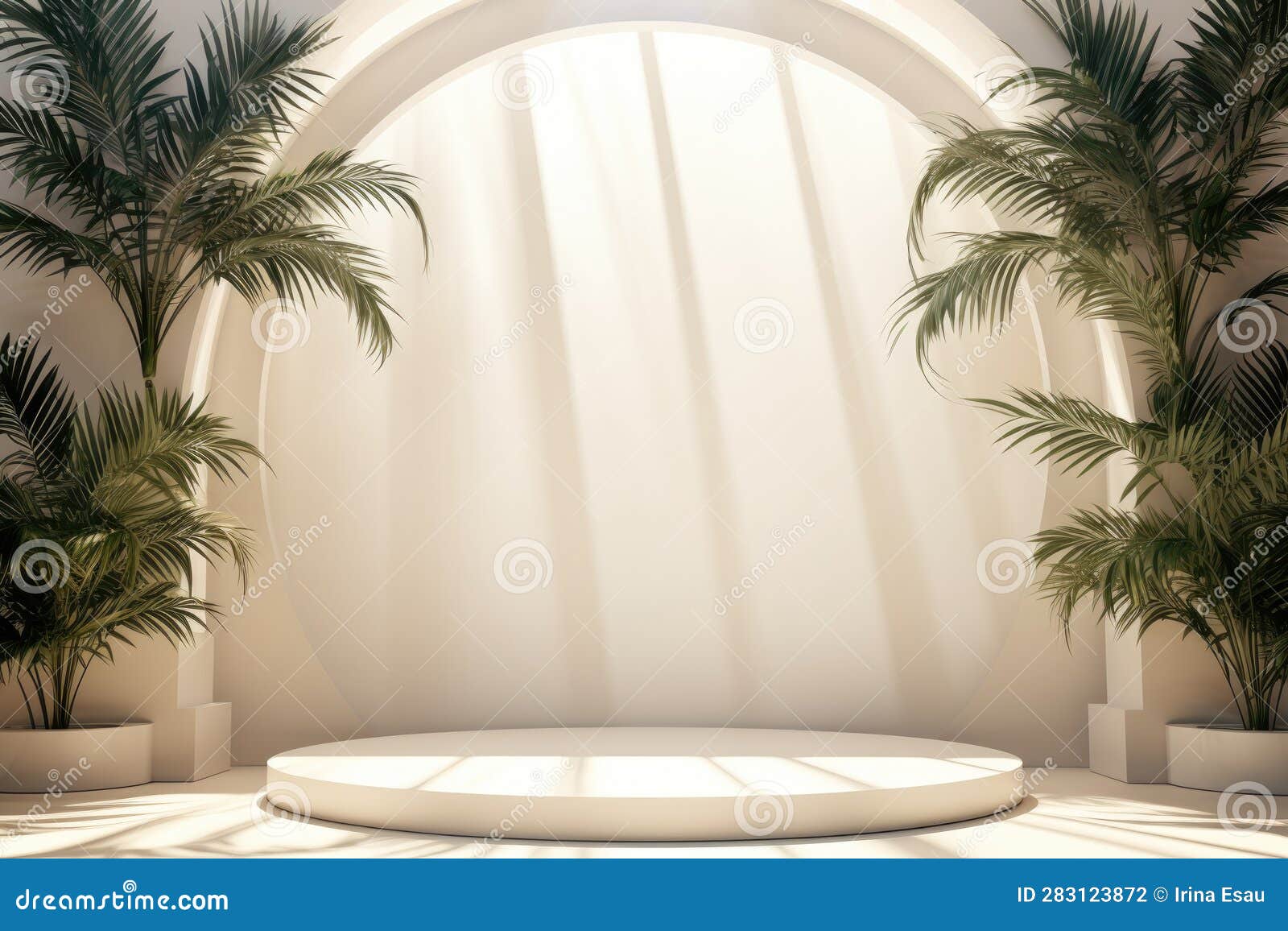 Abstract White Studio Background for Product Presentation. Empty Room