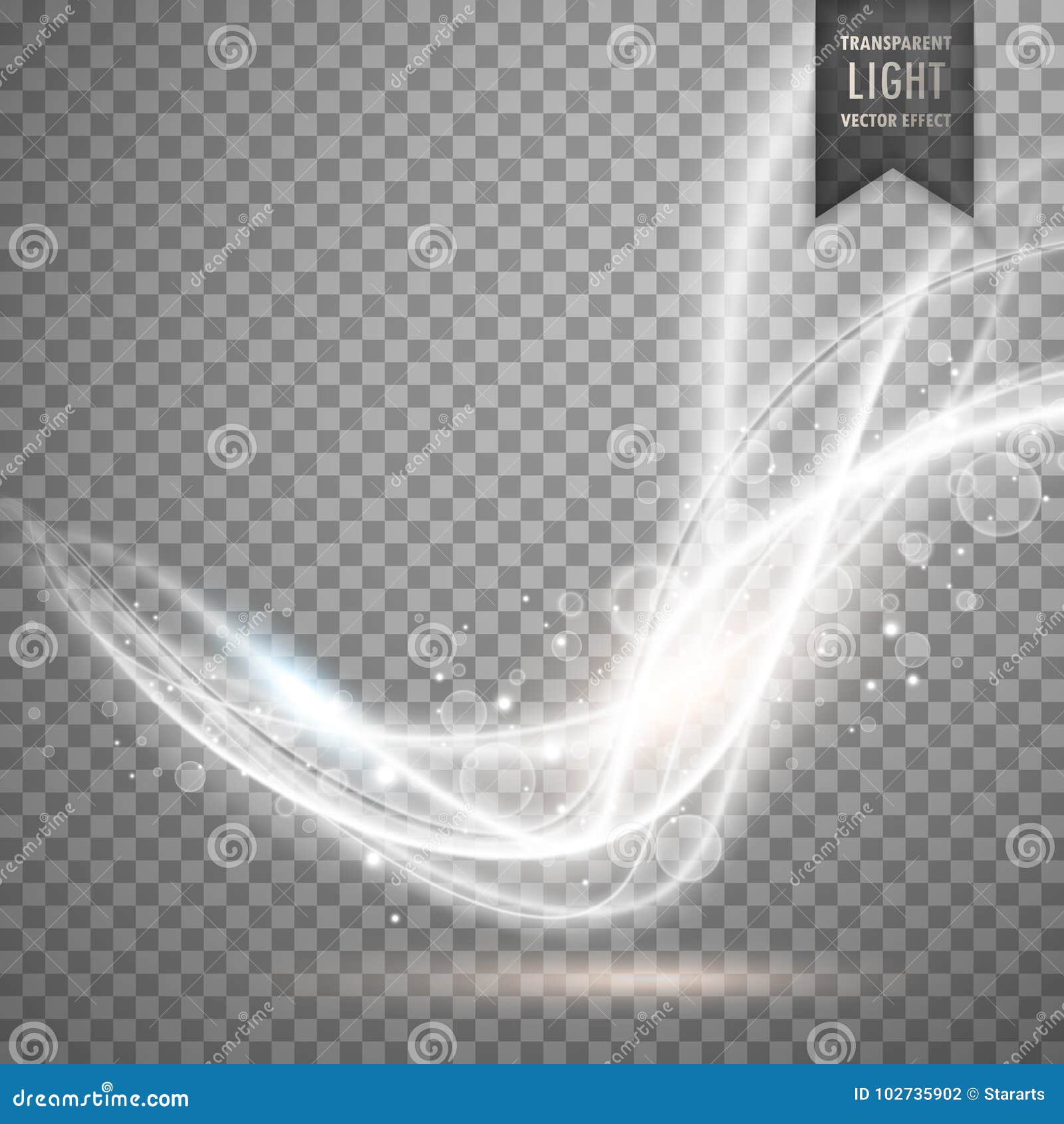 Abstract White Transparent Light Effect Vector Background Stock Vector