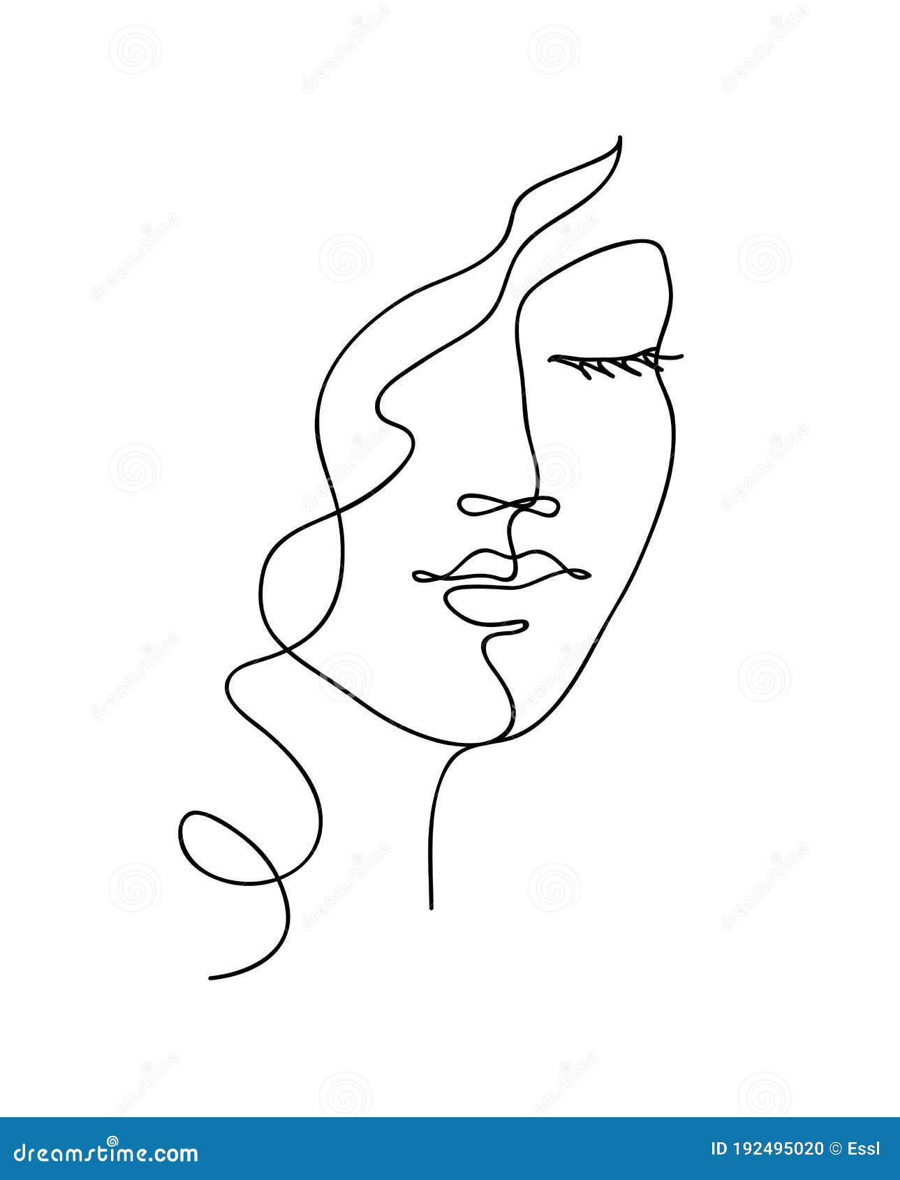 Face Silhouette Line Art - Female Line Art Face – Adr Alpujarra ...