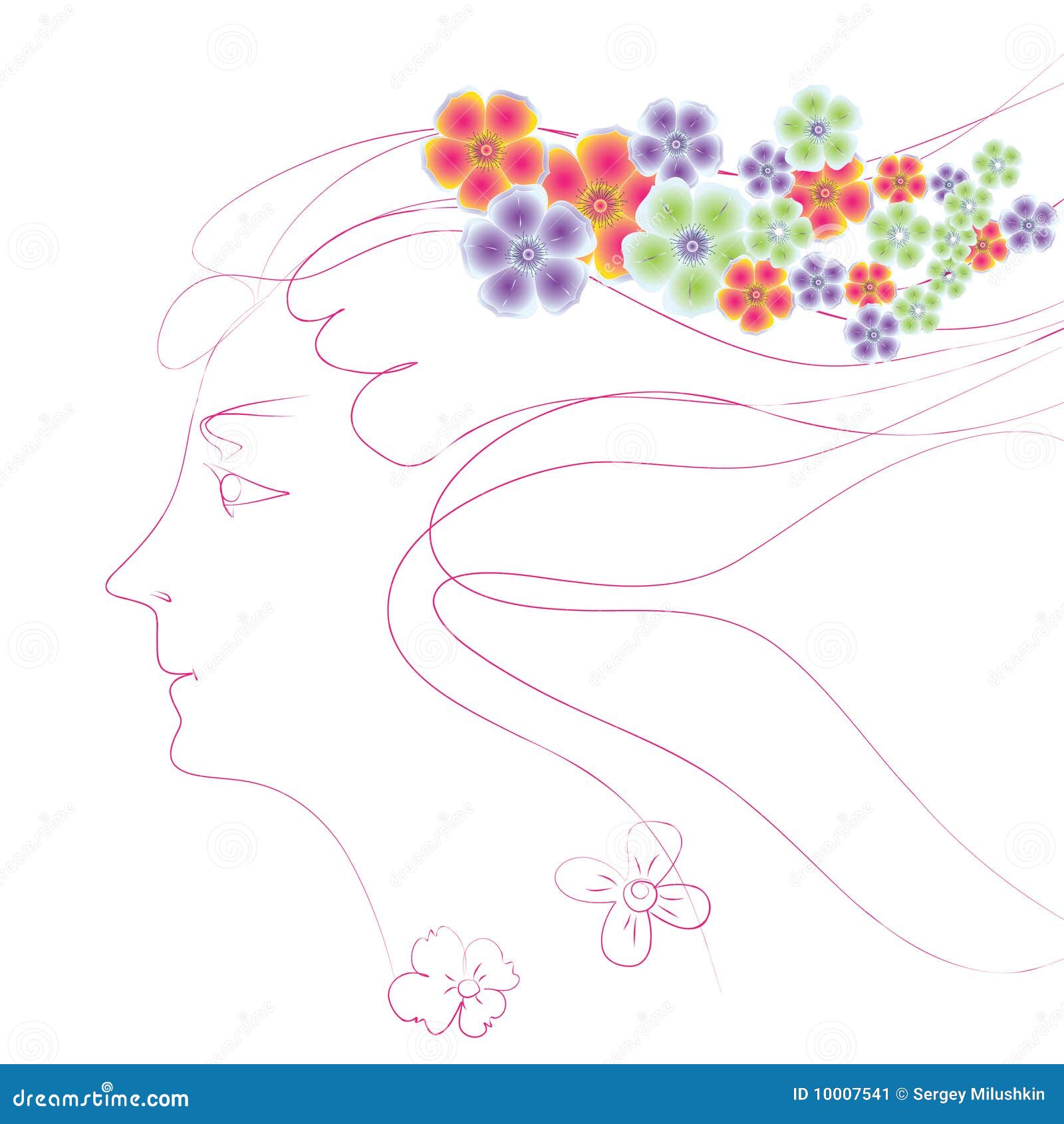 Abstract woman hair stock vector. Illustration of person 10007541