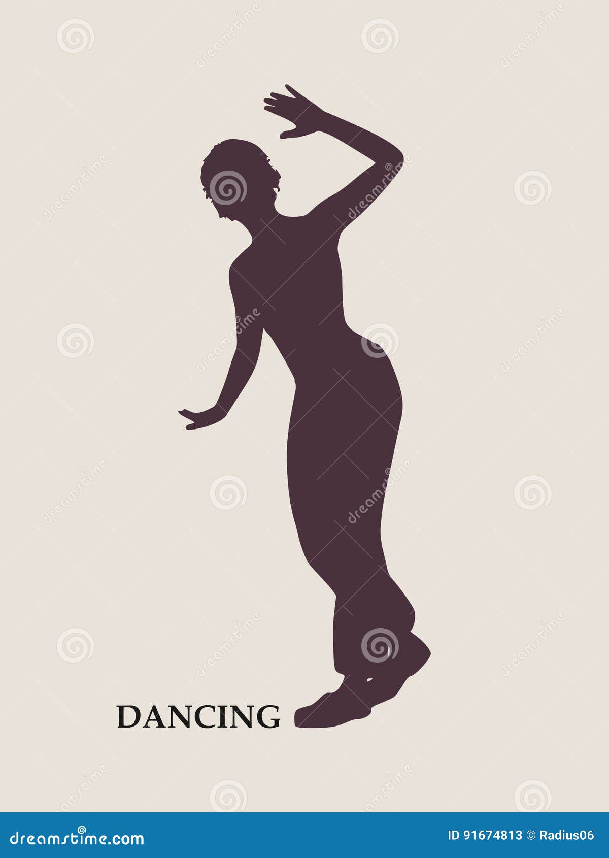 Abstract Women in Dancing Pose Stock Vector Illustration of fashion