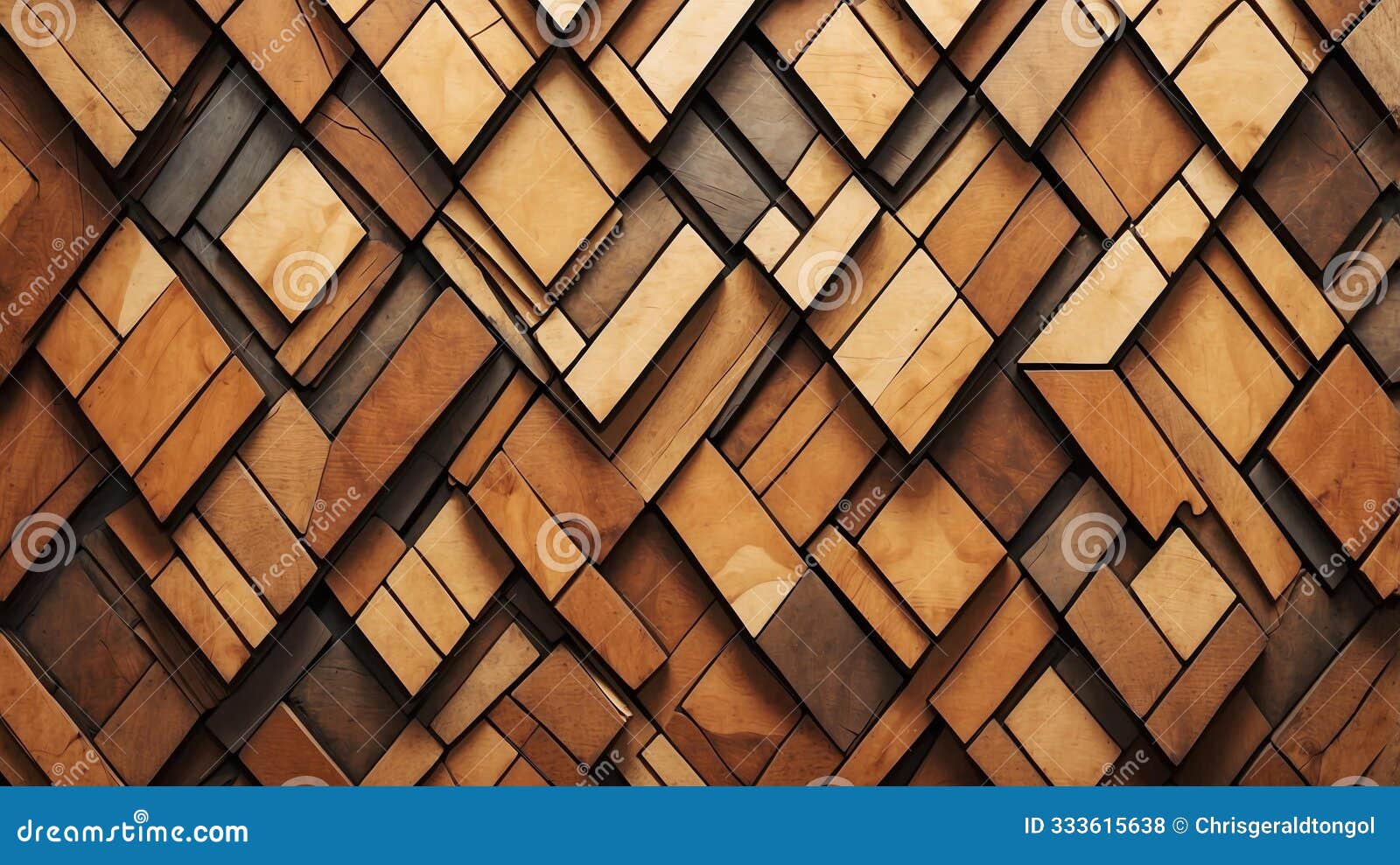 abstract wooden glossy mosaic wall texture in grunge d ai generated